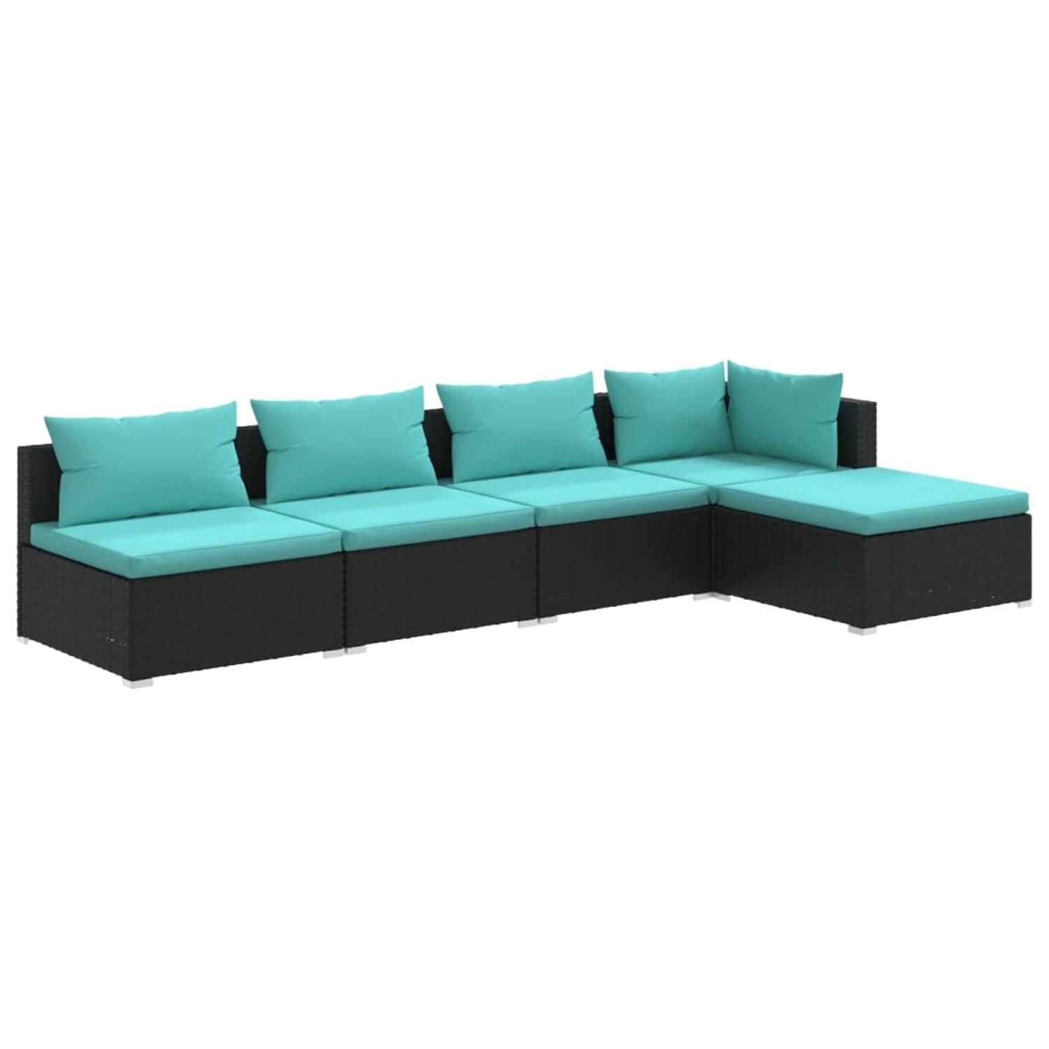 vidaXL 5-tlg Garten-Lounge-Set mit Kissen Poly Rattan Schwarz Modell 29 vidaXL 5-tlg Garten-Lounge-Set mit Kissen Poly Rattan Schwarz Modell 29 von VIDAXL