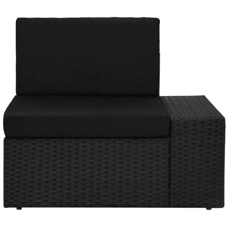 vidaXL 5-tlg Garten-Lounge-Set mit Kissen Schwarz Poly Rattan Modell 3 von VIDAXL