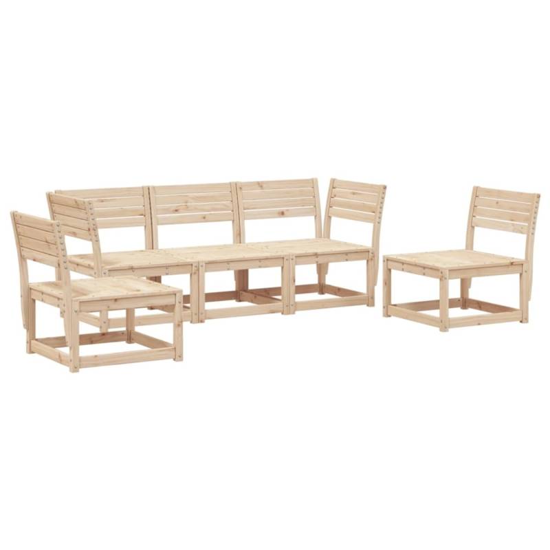 vidaXL 5-tlg Garten-Sofagarnitur Massivholz Kiefer Modell 1 von VIDAXL