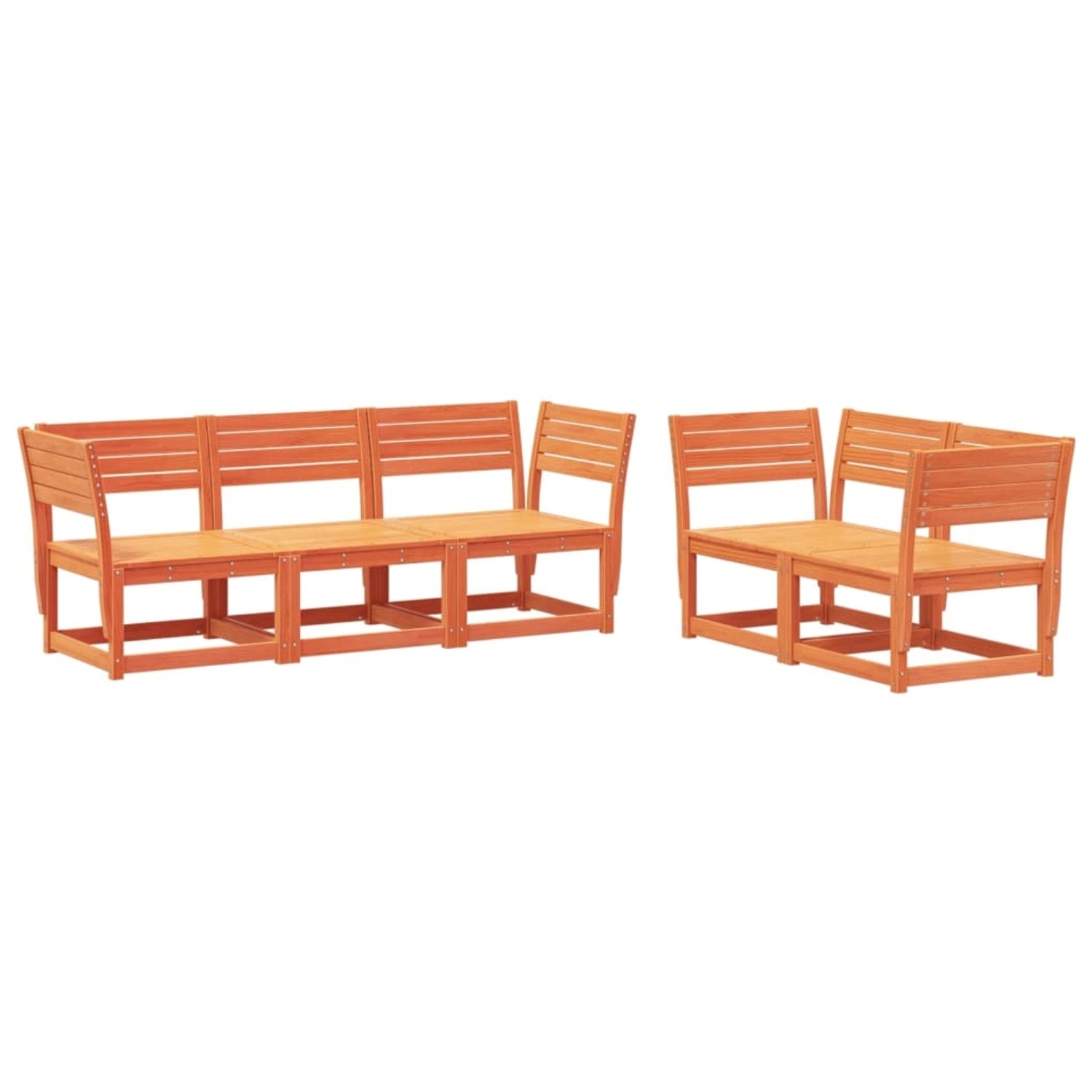 vidaXL 5-tlg Garten-Sofagarnitur Wachsbraun Massivholz Kiefer Modell 3 vidaXL 5-tlg Garten-Sofagarnitur Wachsbraun Massivholz Kiefer Modell 3 von VIDAXL