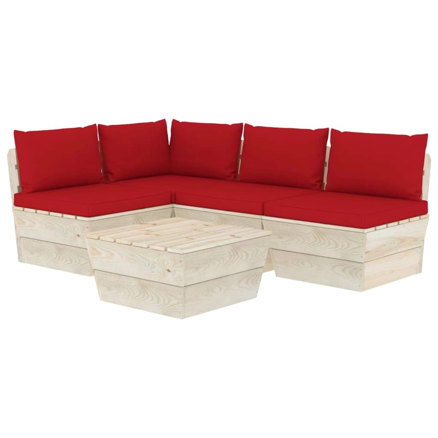 vidaXL 5-tlg Garten-Sofagarnitur aus Paletten mit Kissen Fichtenholz Modell 31 vidaXL 5-tlg Garten-Sofagarnitur aus Paletten mit Kissen Fichtenholz Modell 31 von VIDAXL