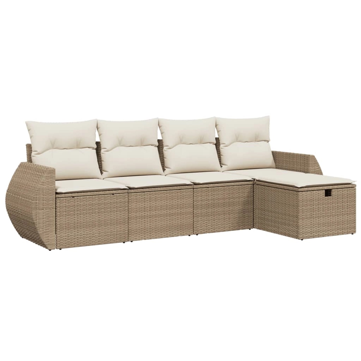 vidaXL 5-tlg Garten-Sofagarnitur mit Kissen Beige Poly Rattan Modell 127 vidaXL 5-tlg Garten-Sofagarnitur mit Kissen Beige Poly Rattan Modell 127 von VIDAXL
