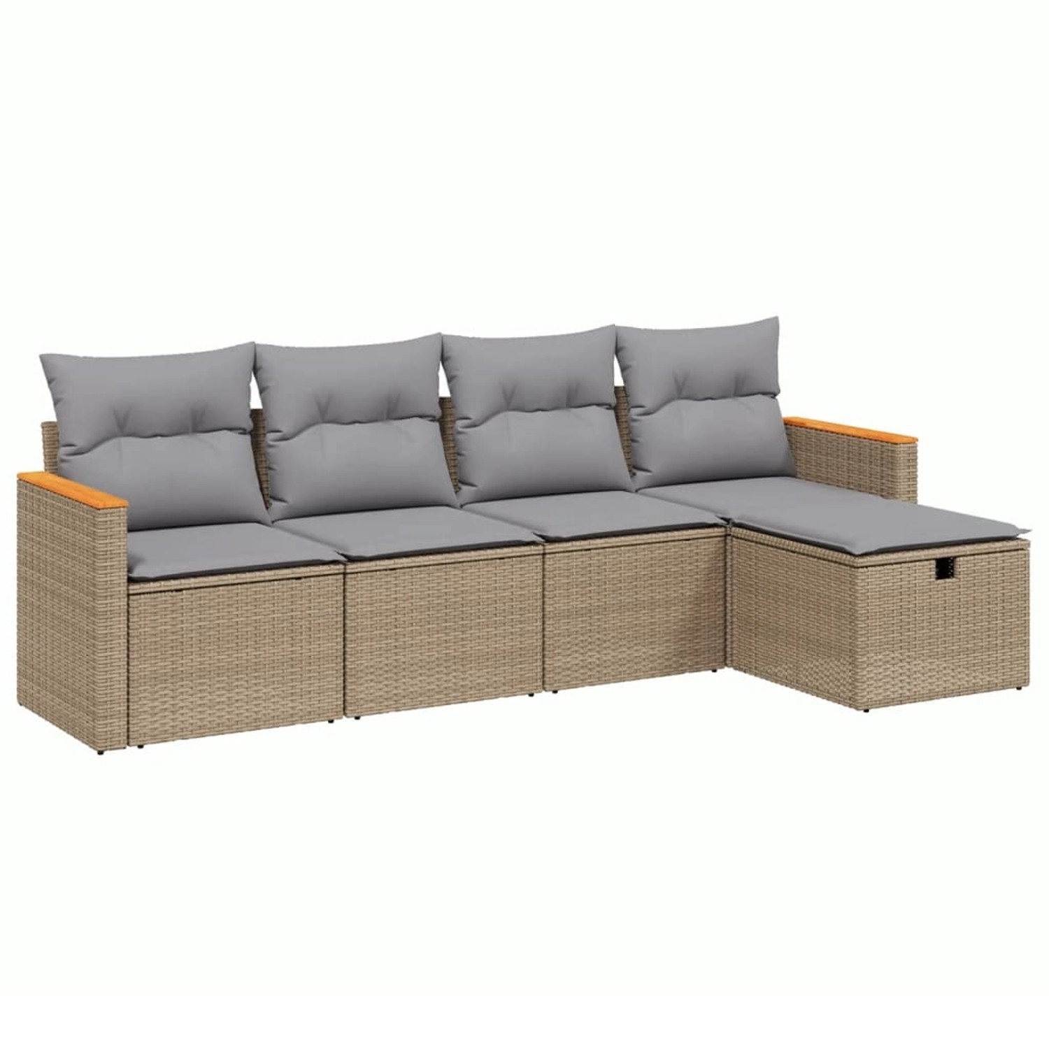 vidaXL 5-tlg Garten-Sofagarnitur mit Kissen Beige Poly Rattan Modell 135 vidaXL 5-tlg Garten-Sofagarnitur mit Kissen Beige Poly Rattan Modell 135 von VIDAXL