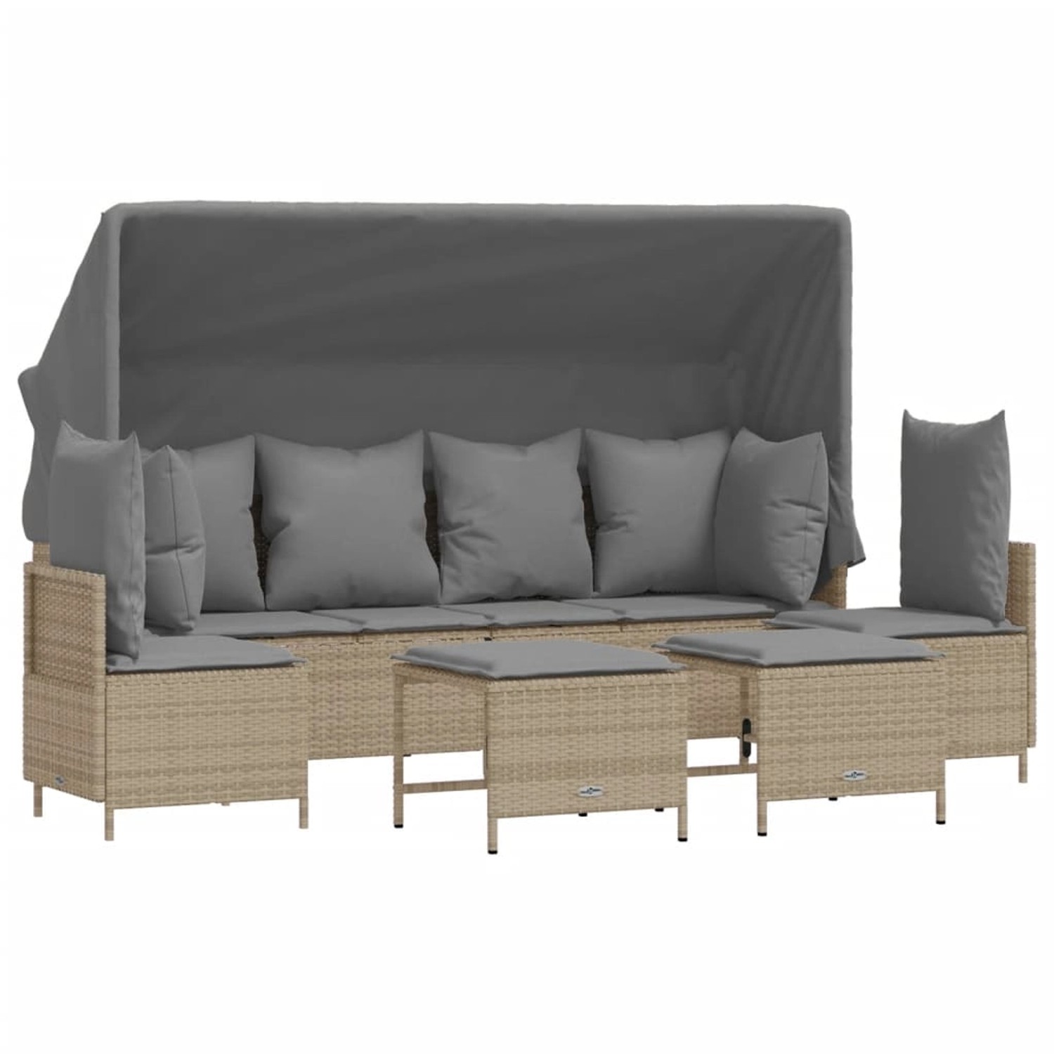 vidaXL 5-tlg Garten-Sofagarnitur mit Kissen Beige Poly Rattan Modell 186 vidaXL 5-tlg Garten-Sofagarnitur mit Kissen Beige Poly Rattan Modell 186 von VIDAXL