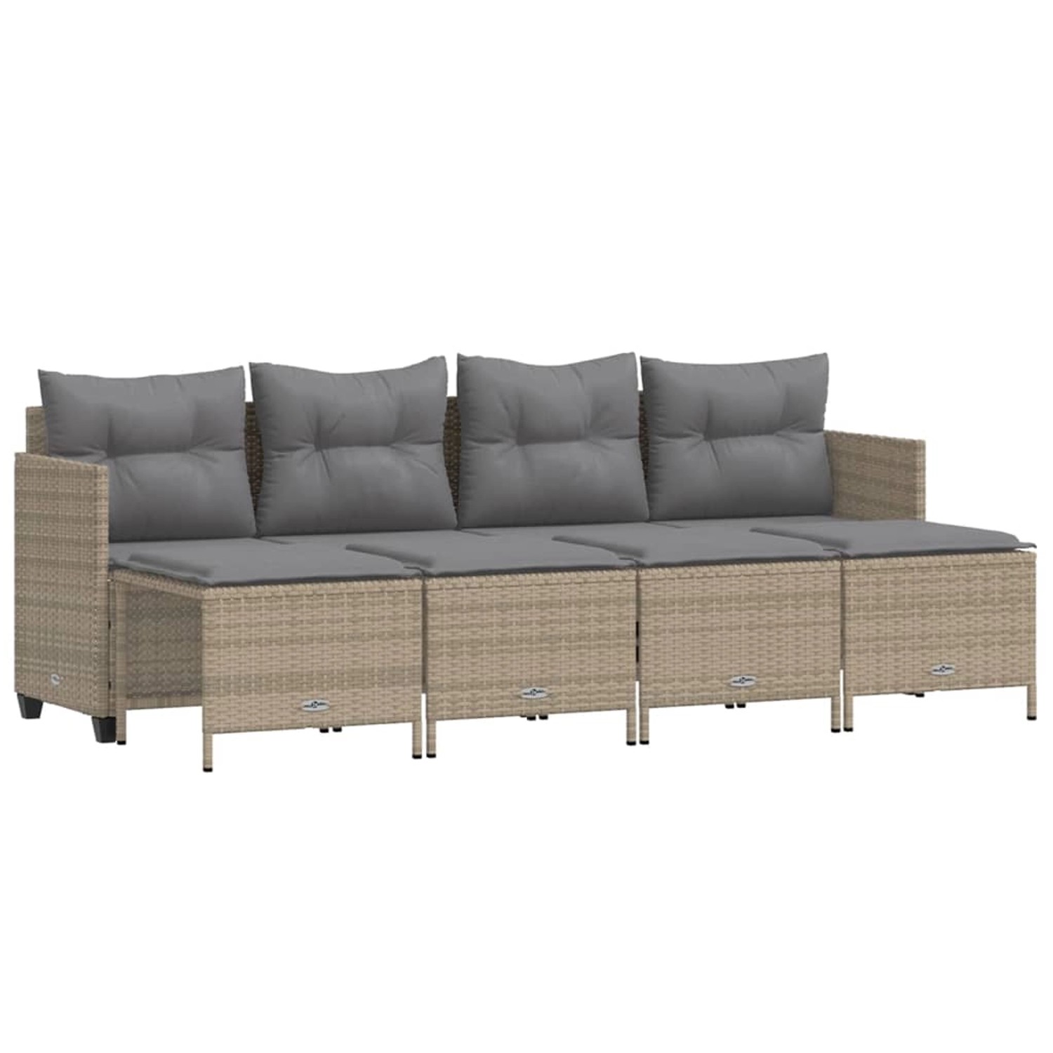 vidaXL 5-tlg Garten-Sofagarnitur mit Kissen Beige Poly Rattan Modell 194 vidaXL 5-tlg Garten-Sofagarnitur mit Kissen Beige Poly Rattan Modell 194 von VIDAXL