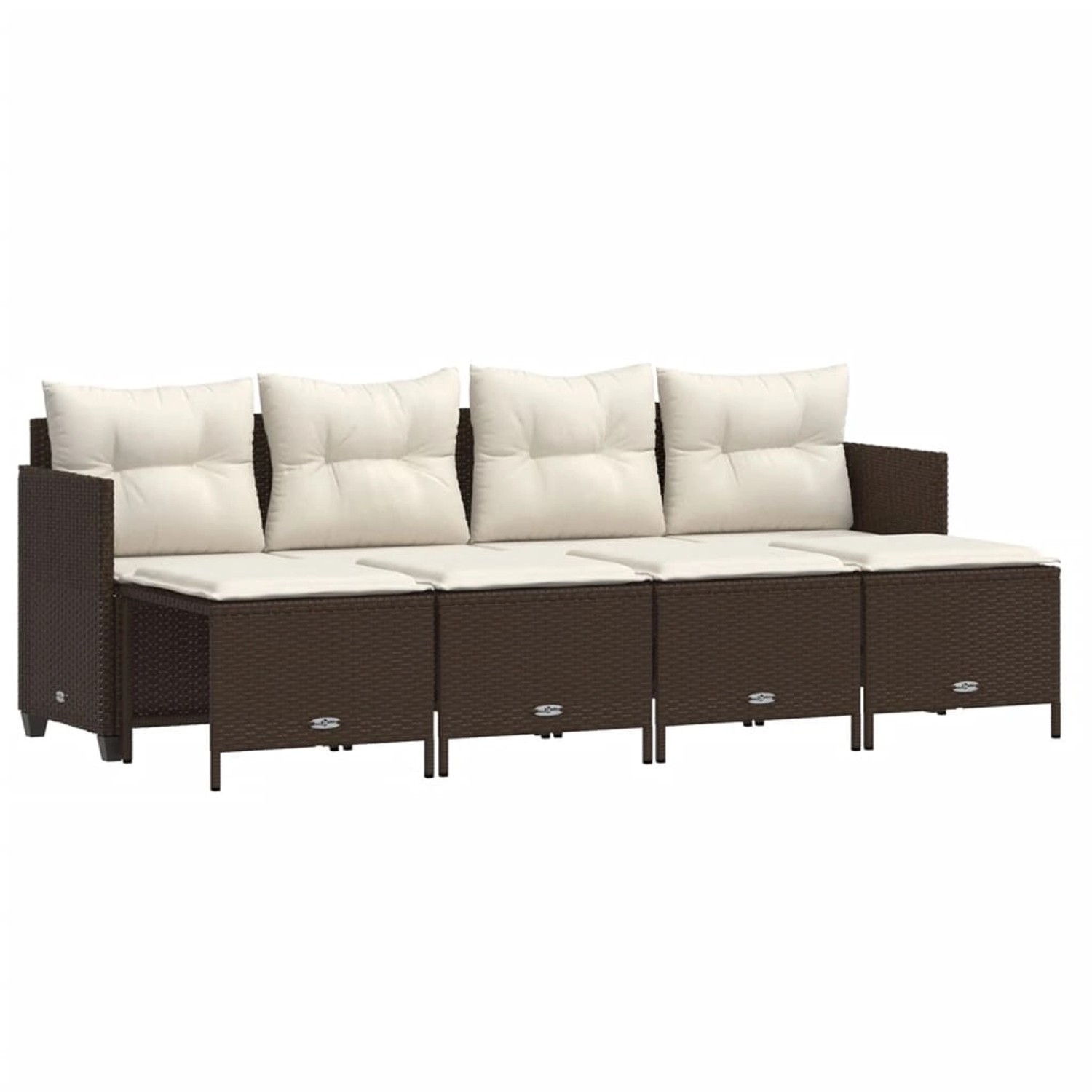 vidaXL 5-tlg Garten-Sofagarnitur mit Kissen Braun Poly Rattan Modell 10 vidaXL 5-tlg Garten-Sofagarnitur mit Kissen Braun Poly Rattan Modell 10 von VIDAXL