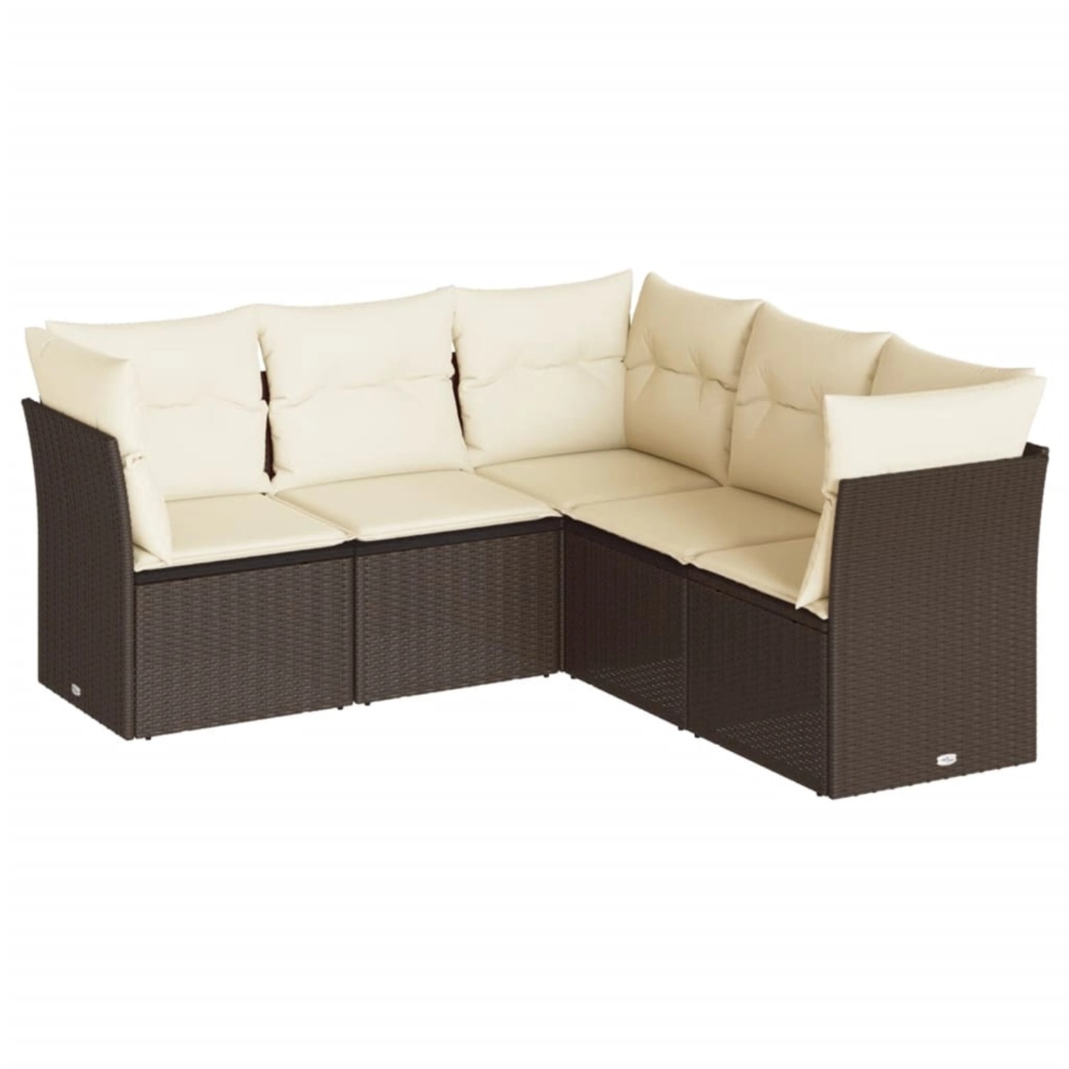 vidaXL 5-tlg Garten-Sofagarnitur mit Kissen Braun Poly Rattan Modell 2 vidaXL 5-tlg Garten-Sofagarnitur mit Kissen Braun Poly Rattan Modell 2 von VIDAXL