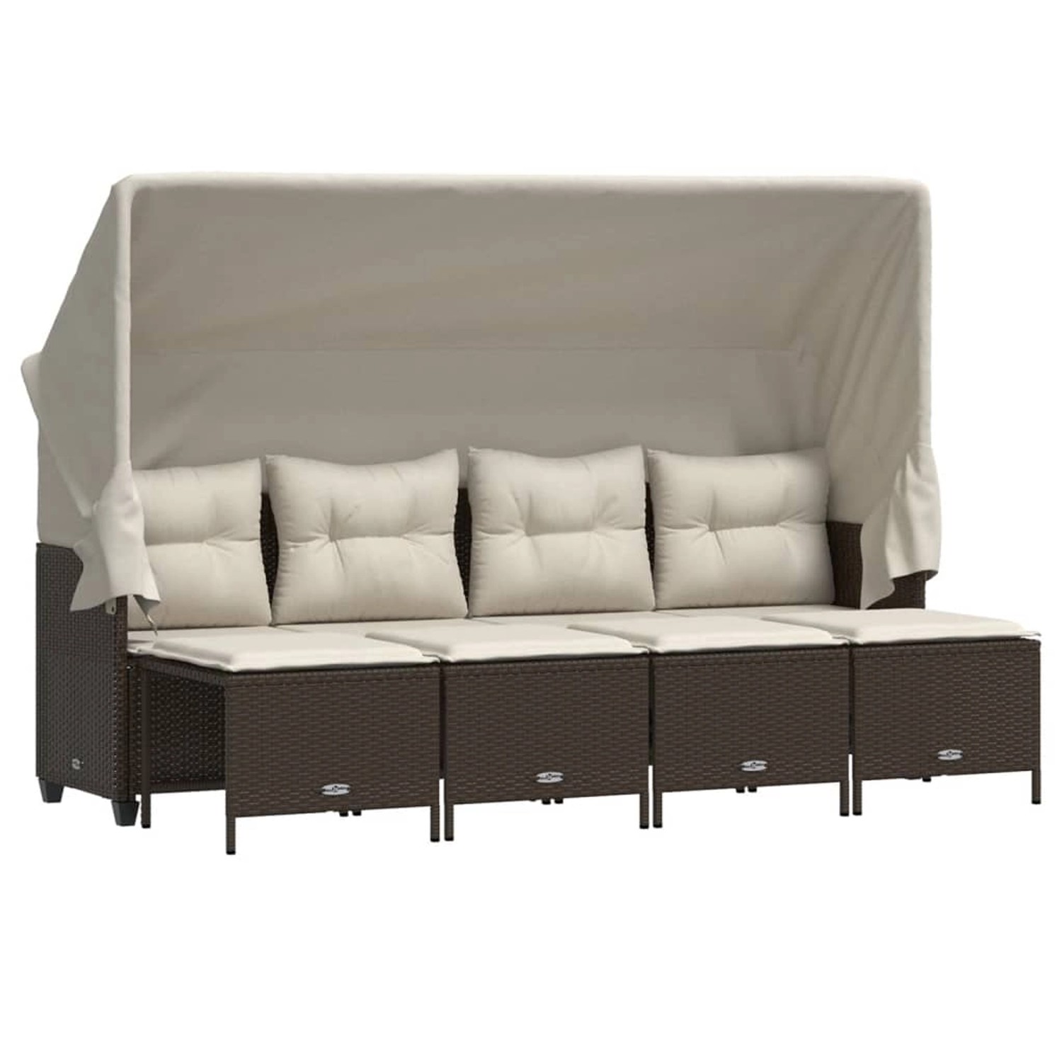 vidaXL 5-tlg Garten-Sofagarnitur mit Kissen Braun Poly Rattan Modell 5 vidaXL 5-tlg Garten-Sofagarnitur mit Kissen Braun Poly Rattan Modell 5 von VIDAXL