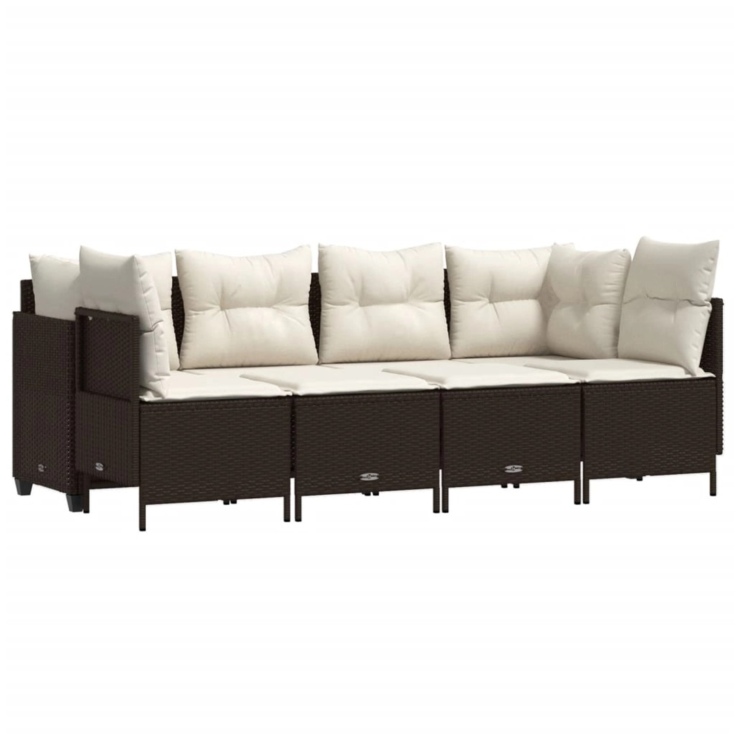 vidaXL 5-tlg Garten-Sofagarnitur mit Kissen Braun Poly Rattan Modell 9 vidaXL 5-tlg Garten-Sofagarnitur mit Kissen Braun Poly Rattan Modell 9 von VIDAXL