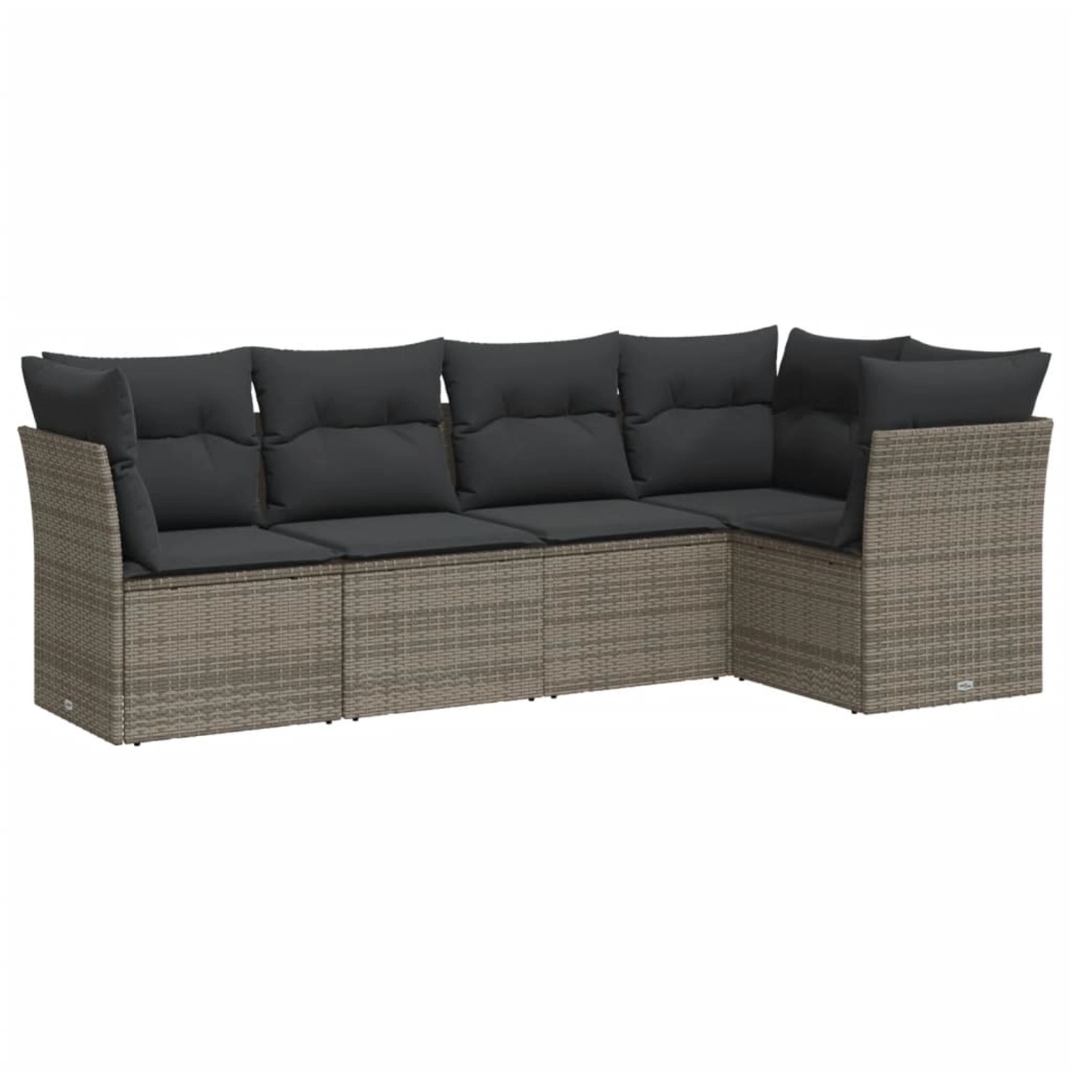 vidaXL 5-tlg Garten-Sofagarnitur mit Kissen Grau Poly Rattan Modell 33 vidaXL 5-tlg Garten-Sofagarnitur mit Kissen Grau Poly Rattan Modell 33 von VIDAXL