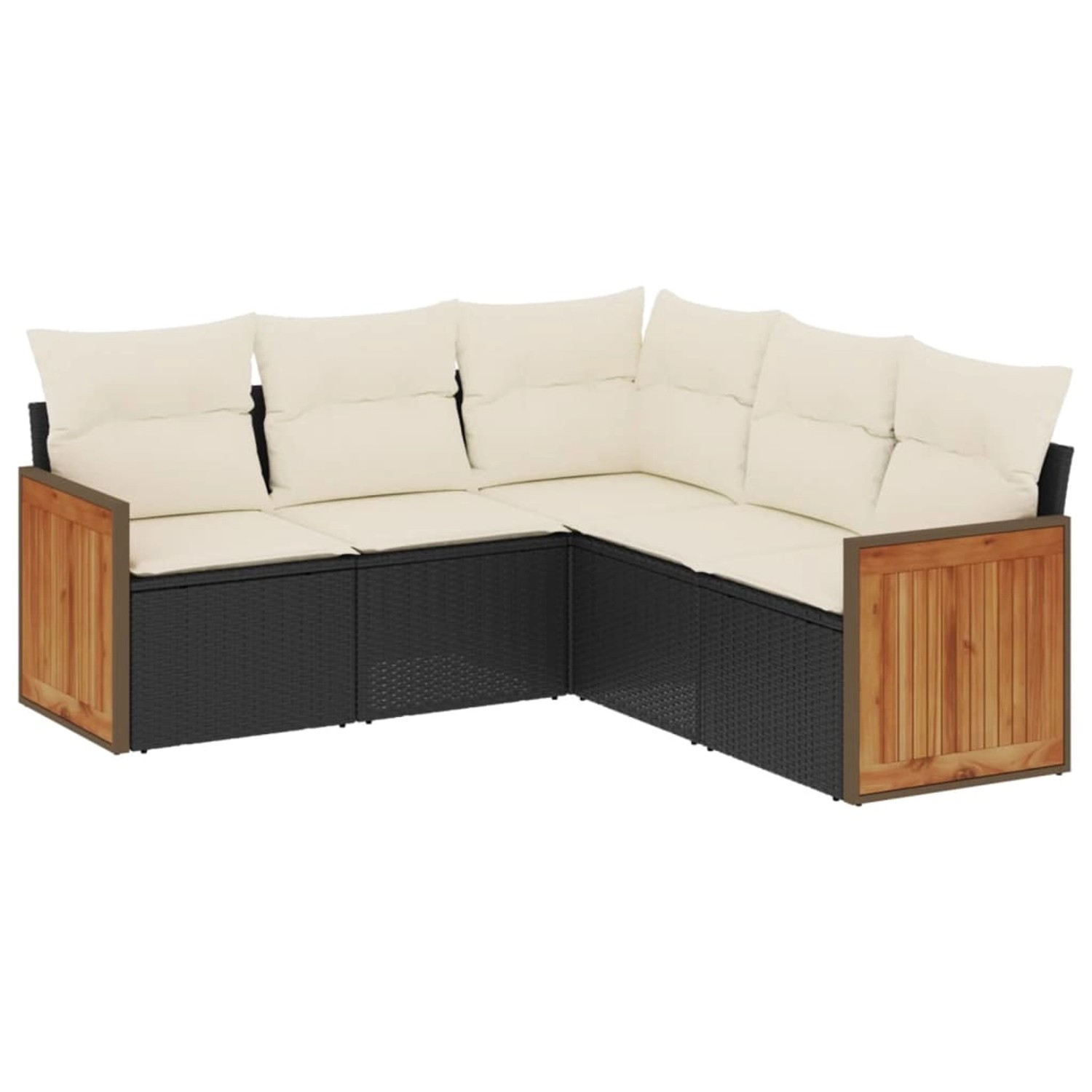 vidaXL 5-tlg Garten-Sofagarnitur mit Kissen Schwarz Poly Rattan Modell 104 vidaXL 5-tlg Garten-Sofagarnitur mit Kissen Schwarz Poly Rattan Modell 104 von VIDAXL