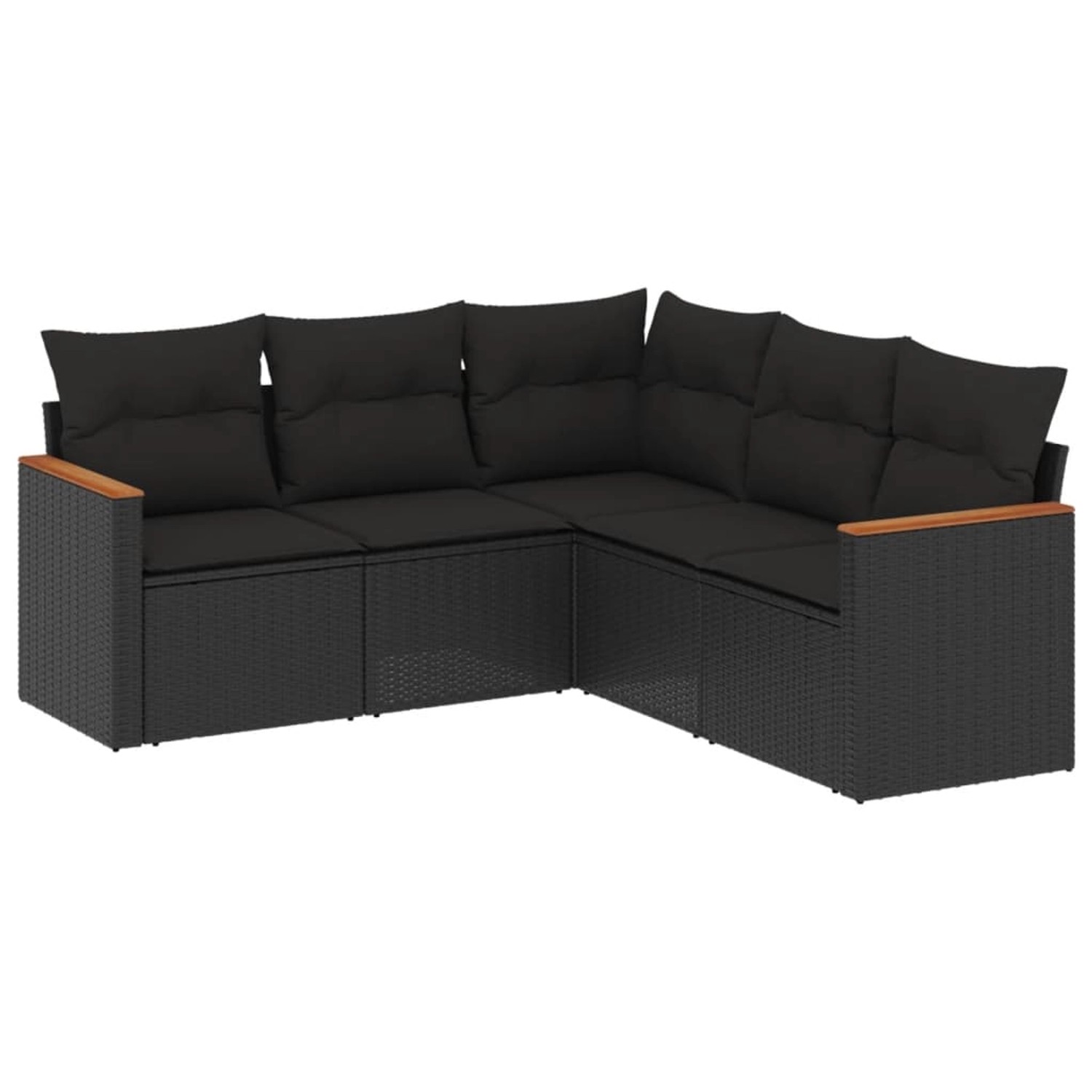 vidaXL 5-tlg Garten-Sofagarnitur mit Kissen Schwarz Poly Rattan Modell 130 vidaXL 5-tlg Garten-Sofagarnitur mit Kissen Schwarz Poly Rattan Modell 130 von VIDAXL