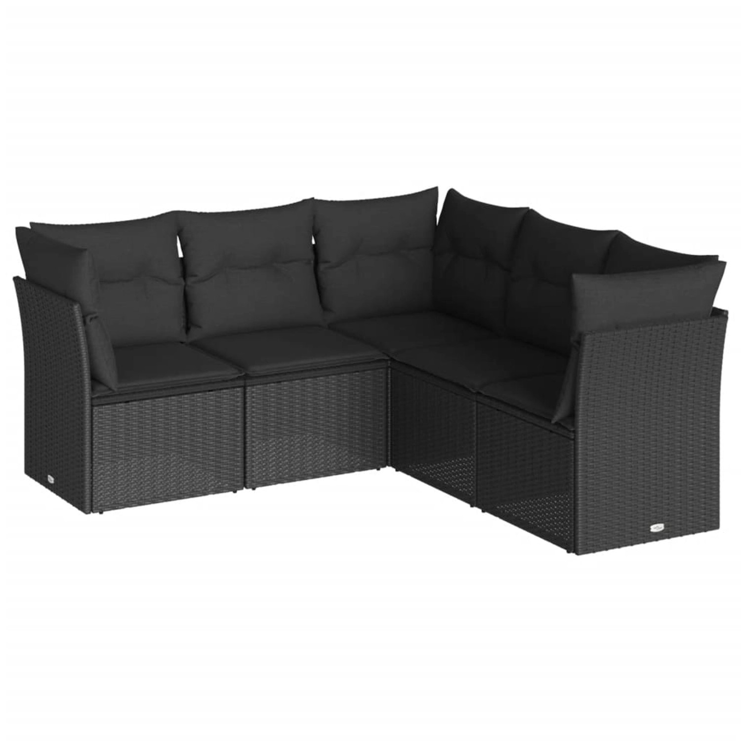 vidaXL 5-tlg Garten-Sofagarnitur mit Kissen Schwarz Poly Rattan Modell 28 vidaXL 5-tlg Garten-Sofagarnitur mit Kissen Schwarz Poly Rattan Modell 28 von VIDAXL