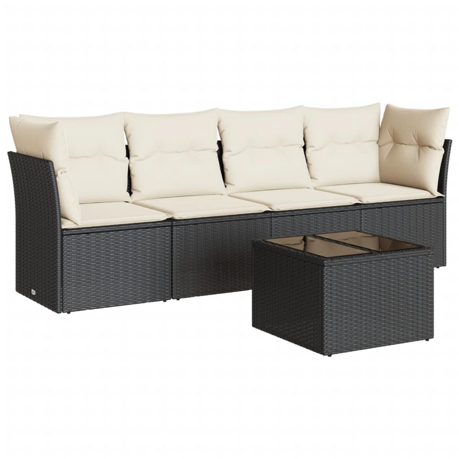vidaXL 5-tlg Garten-Sofagarnitur mit Kissen Schwarz Poly Rattan Modell 32 vidaXL 5-tlg Garten-Sofagarnitur mit Kissen Schwarz Poly Rattan Modell 32 von VIDAXL