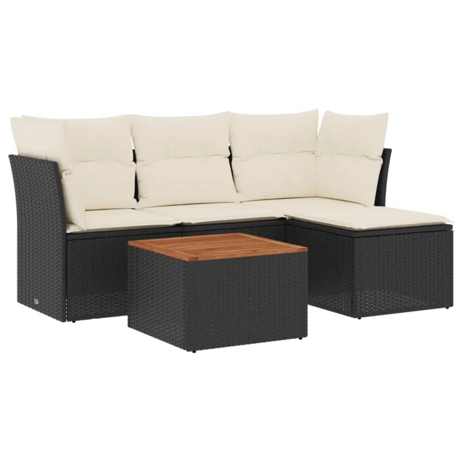 vidaXL 5-tlg Garten-Sofagarnitur mit Kissen Schwarz Poly Rattan Modell 45 vidaXL 5-tlg Garten-Sofagarnitur mit Kissen Schwarz Poly Rattan Modell 45 von VIDAXL