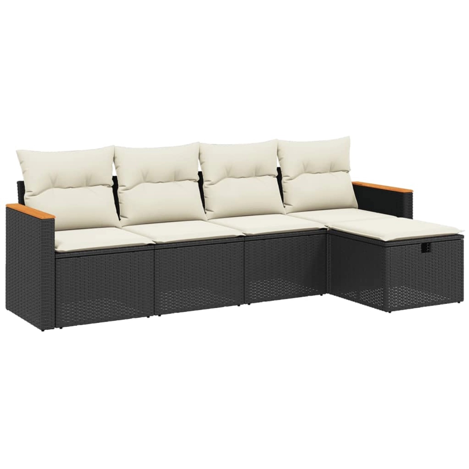 vidaXL 5-tlg Garten-Sofagarnitur mit Kissen Schwarz Poly Rattan Modell 88 vidaXL 5-tlg Garten-Sofagarnitur mit Kissen Schwarz Poly Rattan Modell 88 von VIDAXL