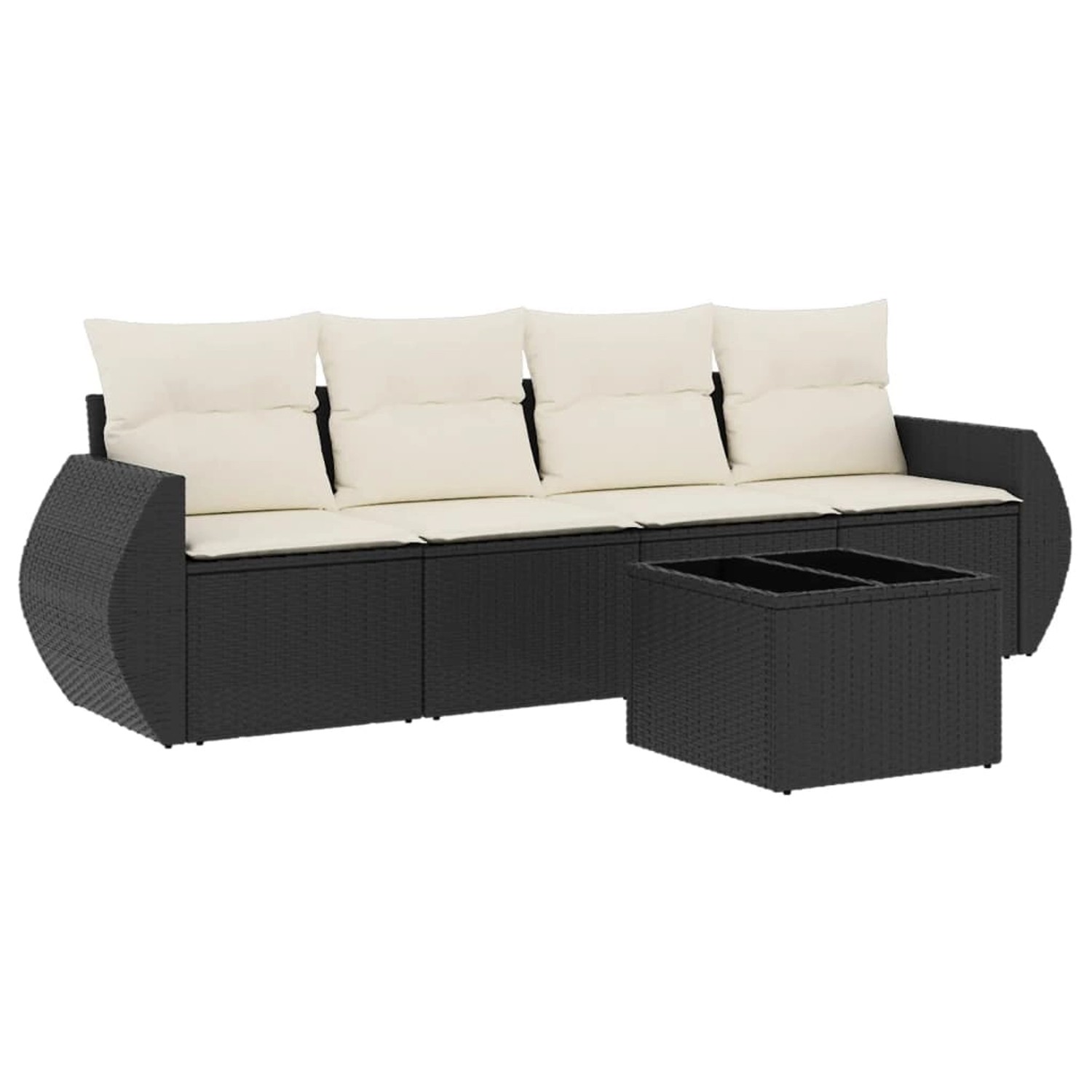 vidaXL 5-tlg Garten-Sofagarnitur mit Kissen Schwarz Poly Rattan Modell 9 vidaXL 5-tlg Garten-Sofagarnitur mit Kissen Schwarz Poly Rattan Modell 9 von VIDAXL