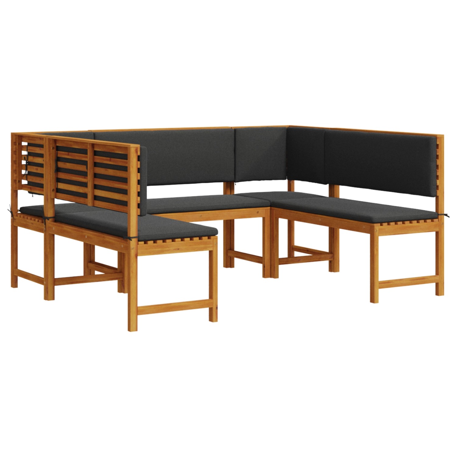 vidaXL 5-tlg Gartenbank-Set mit Kissen Massivholz Akazie 3329104 vidaXL 5-tlg Gartenbank-Set mit Kissen Massivholz Akazie 3329104 von VIDAXL
