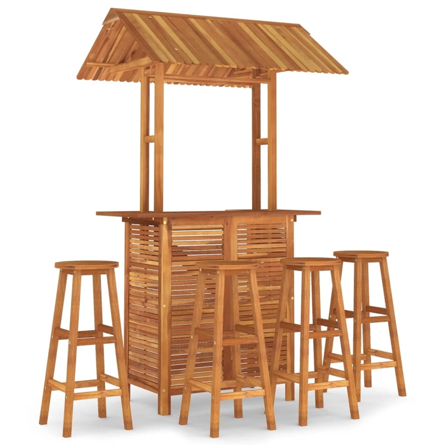 vidaXL 5-tlg Gartenbar-Set Massivholz Akazie Modell 7 vidaXL 5-tlg Gartenbar-Set Massivholz Akazie Modell 7 von VIDAXL