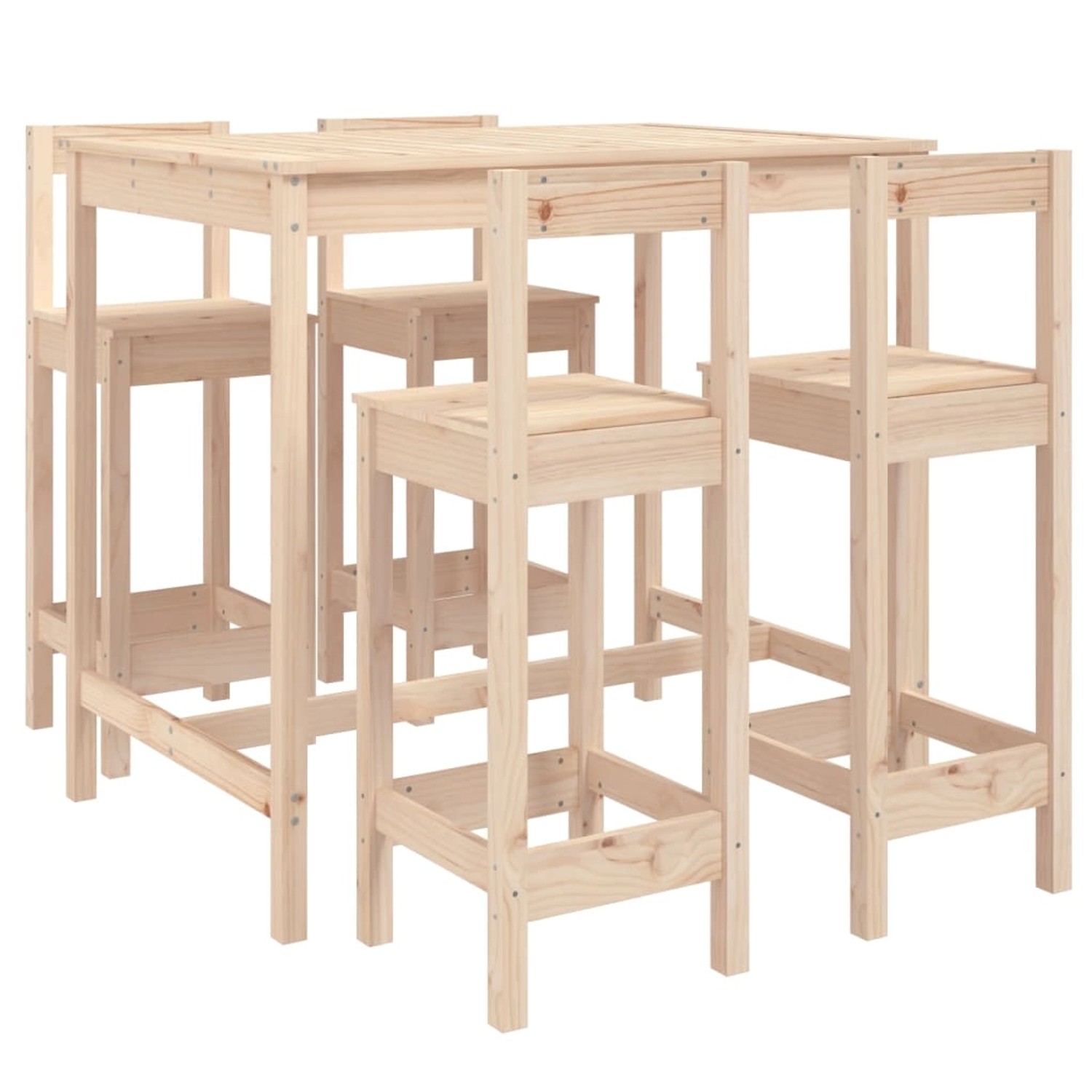 vidaXL 5-tlg Gartenbar-Set Massivholz Kiefer Modell 2 von VIDAXL