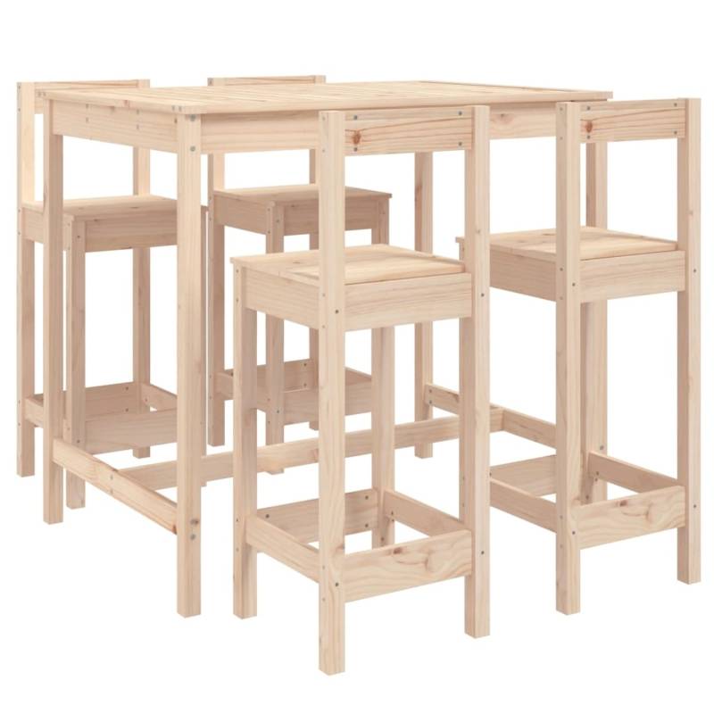 vidaXL 5-tlg Gartenbar-Set Massivholz Kiefer Modell 2 von VIDAXL