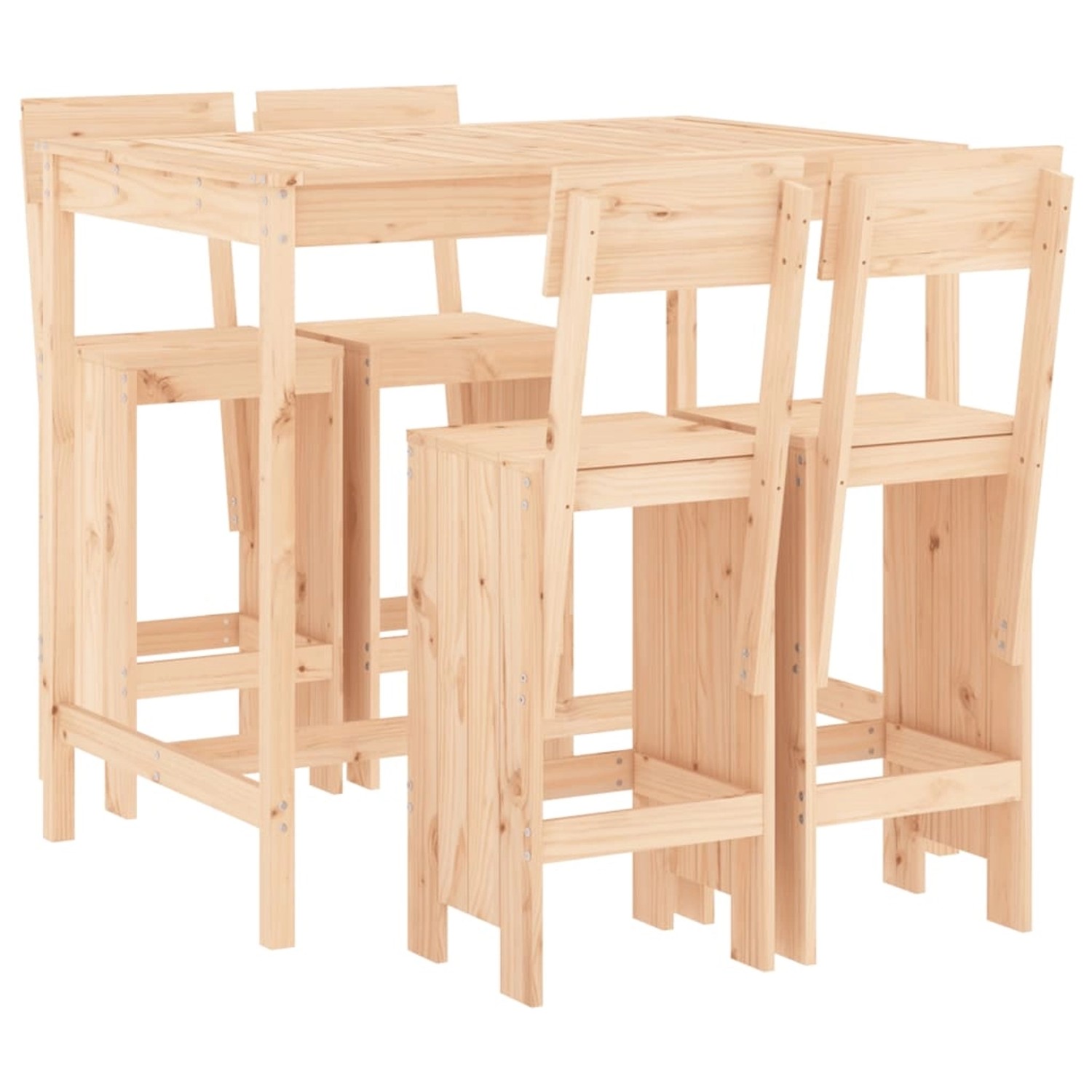 vidaXL 5-tlg Gartenbar-Set Massivholz Kiefer Modell 8 von VIDAXL