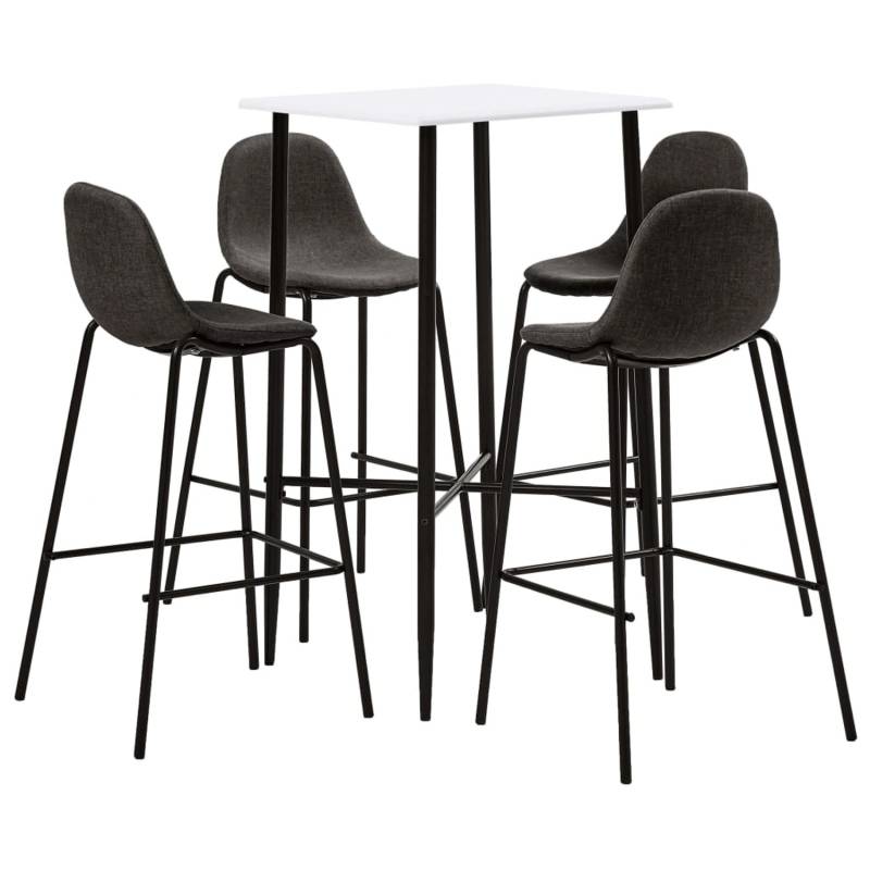 vidaXL 5-tlg. Bar-Set Stoff Dunkelgrau Modell 2 von VIDAXL
