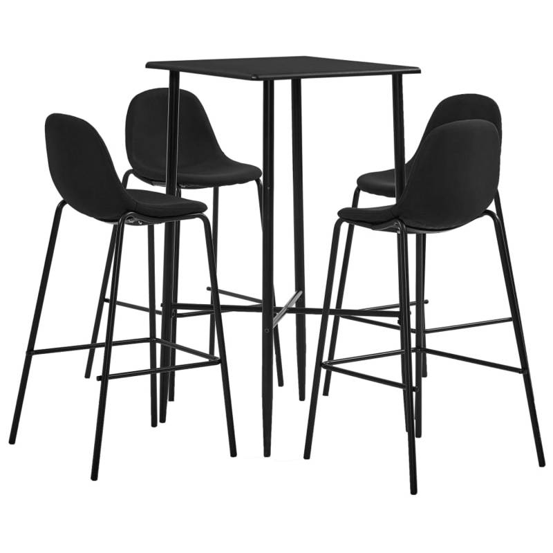 vidaXL 5-tlg. Bar-Set Stoff Schwarz Modell 1 von VIDAXL