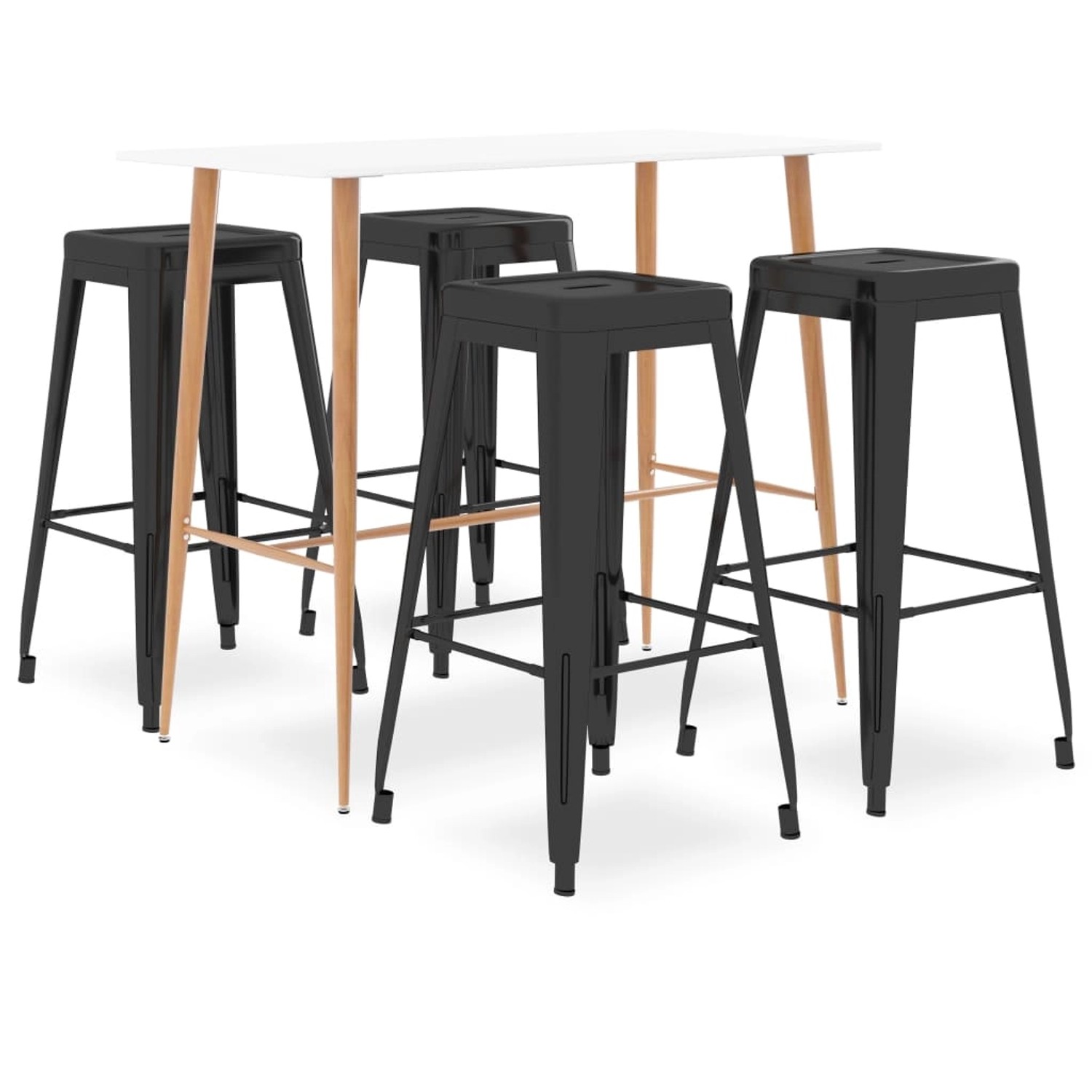 vidaXL 5-tlg. Bar-Set Weiß und Schwarz Modell 6 vidaXL 5-tlg. Bar-Set Weiß und Schwarz Modell 6 von VIDAXL