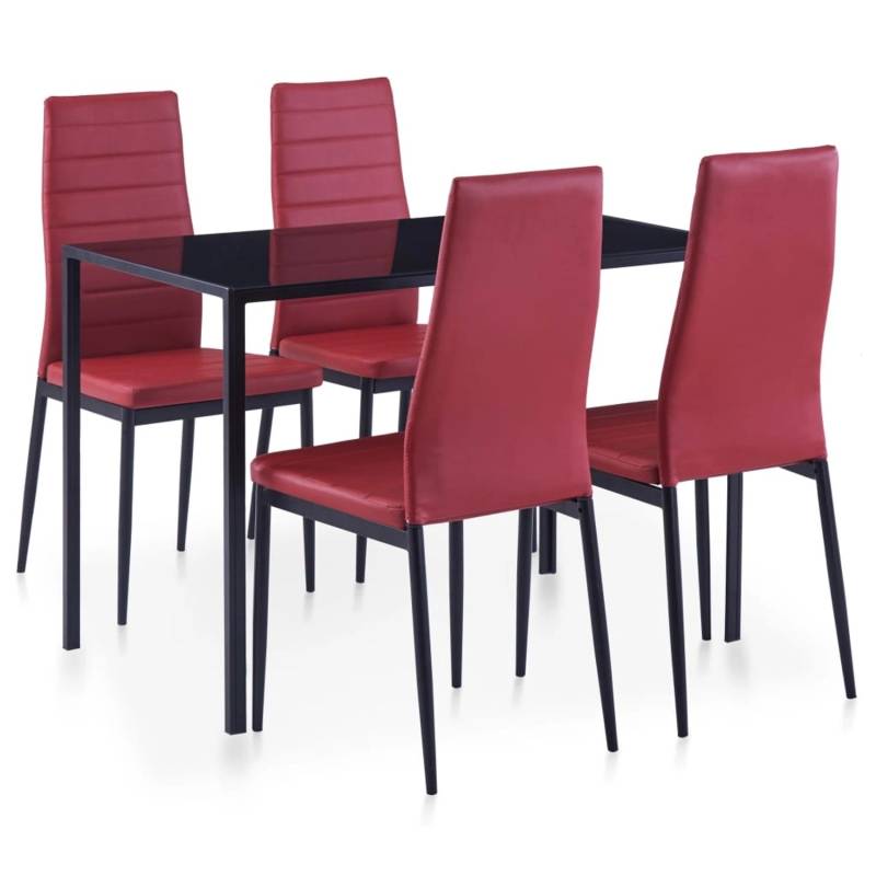 vidaXL 5-tlg. Essgruppe Weißrot Modell 1 von VIDAXL