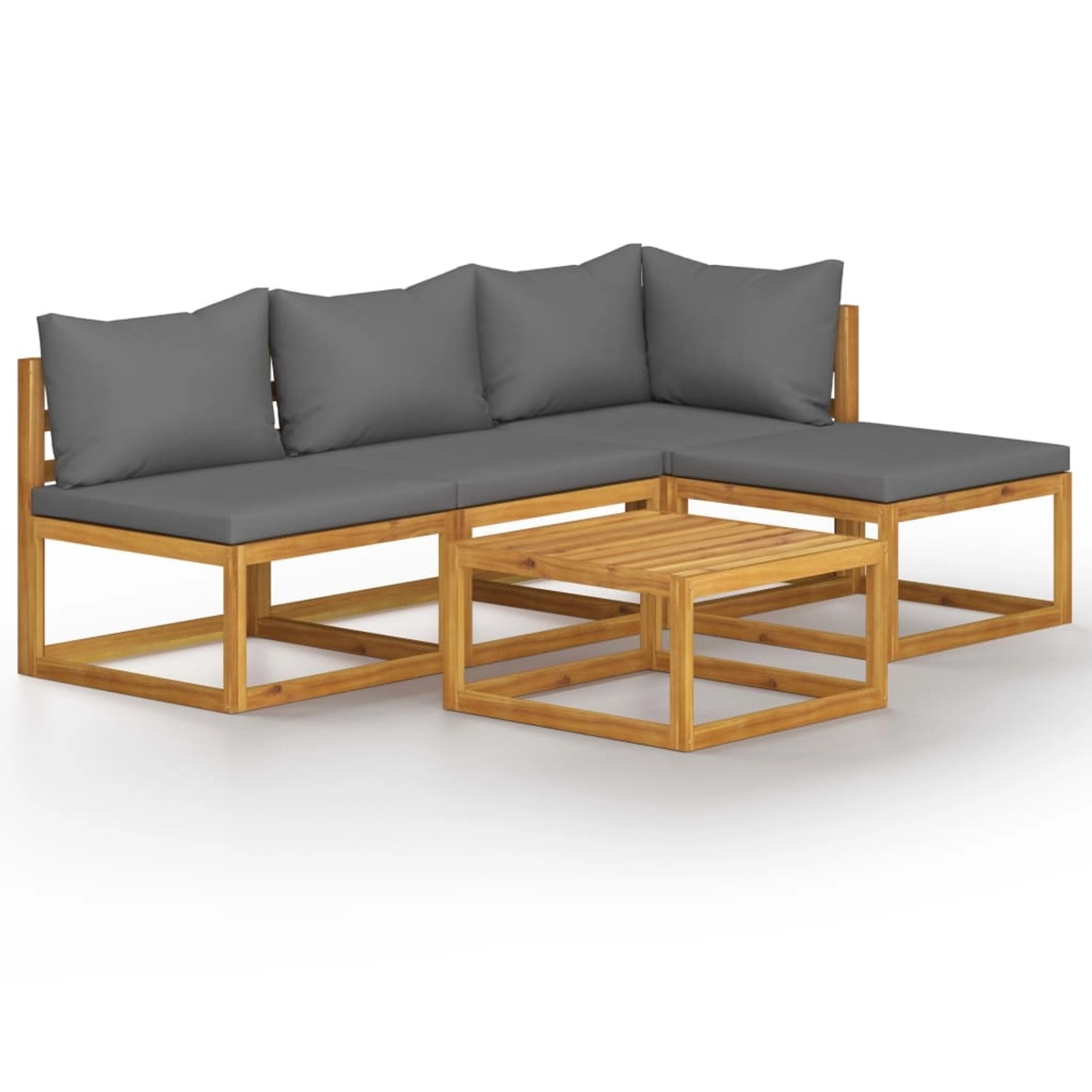 vidaXL 5-tlg. Garten-Lounge-Set mit Auflagen Massivholz Akazie vidaXL 5-tlg. Garten-Lounge-Set mit Auflagen Massivholz Akazie von VIDAXL