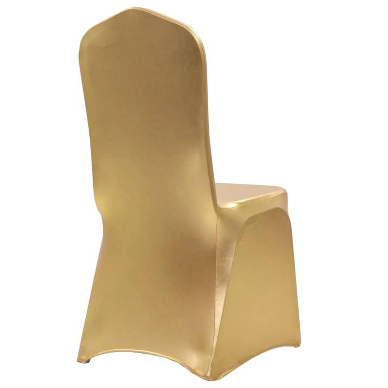 vidaXL 6 Stk. Stretch-Stuhlhussen Golden von VIDAXL
