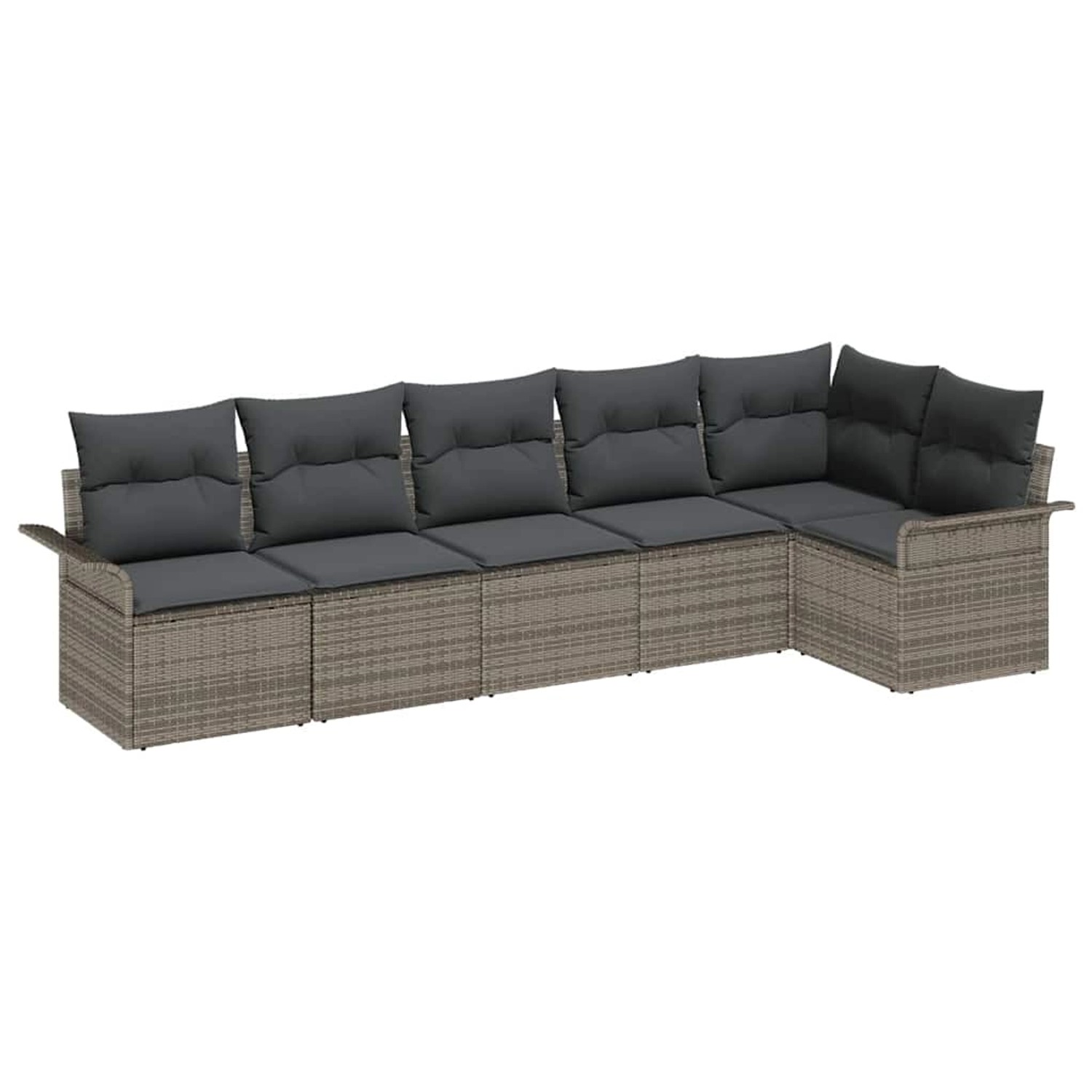 vidaXL 6-Teiliges Garten-Sofa-Set mit Kissen in Grau Poly Rattan 3354048 vidaXL 6-Teiliges Garten-Sofa-Set mit Kissen in Grau Poly Rattan 3354048 von VIDAXL