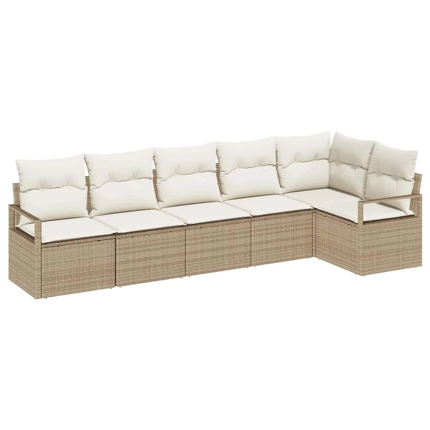 vidaXL 6-Teiliges Gartensofa-Set mit Kissen in Beige aus Poly Rattan 3346401 vidaXL 6-Teiliges Gartensofa-Set mit Kissen in Beige aus Poly Rattan 3346401 von VIDAXL