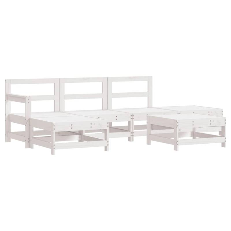 vidaXL 6-Tlg Garten-Lounge-Set Weiß Massivholz Kiefer 3186320 vidaXL 6-Tlg Garten-Lounge-Set Weiß Massivholz Kiefer 3186320 von VIDAXL