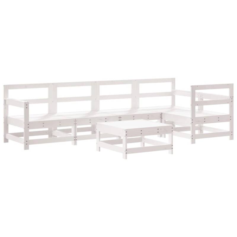 vidaXL 6-Tlg Garten-Lounge-Set Weiß Massivholz Kiefer 3186467 vidaXL 6-Tlg Garten-Lounge-Set Weiß Massivholz Kiefer 3186467 von VIDAXL