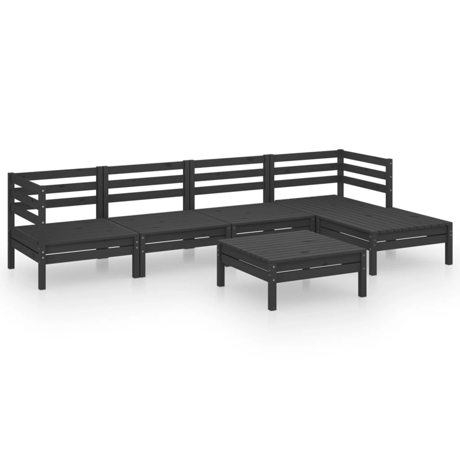 vidaXL 6-tlg Garten-Lounge-Set Massivholz Kiefer Schwarz Modell 1 vidaXL 6-tlg Garten-Lounge-Set Massivholz Kiefer Schwarz Modell 1 von VIDAXL