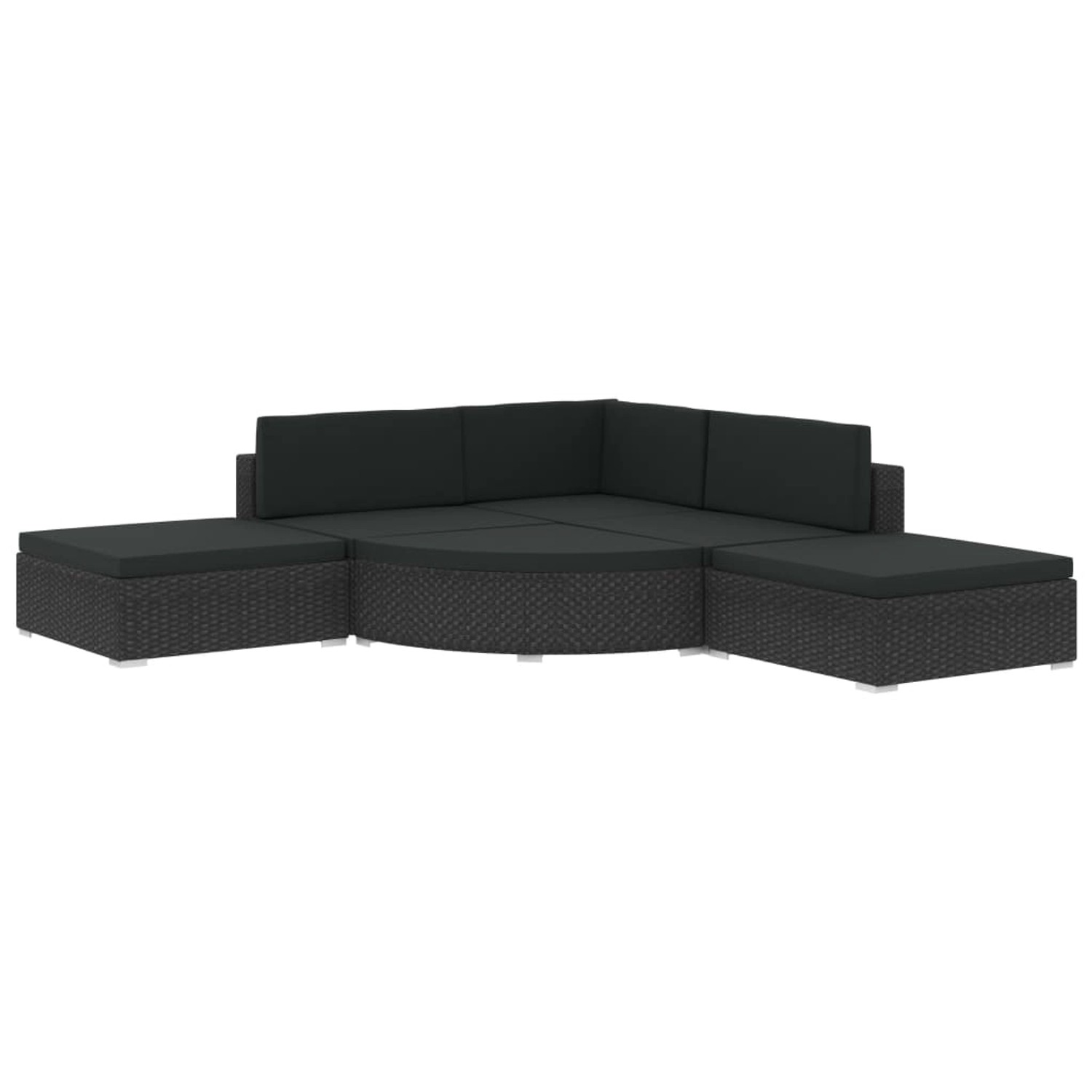 vidaXL 6-tlg Garten-Lounge-Set mit Auflagen Poly Rattan Schwarz Modell 22 vidaXL 6-tlg Garten-Lounge-Set mit Auflagen Poly Rattan Schwarz Modell 22 von VIDAXL