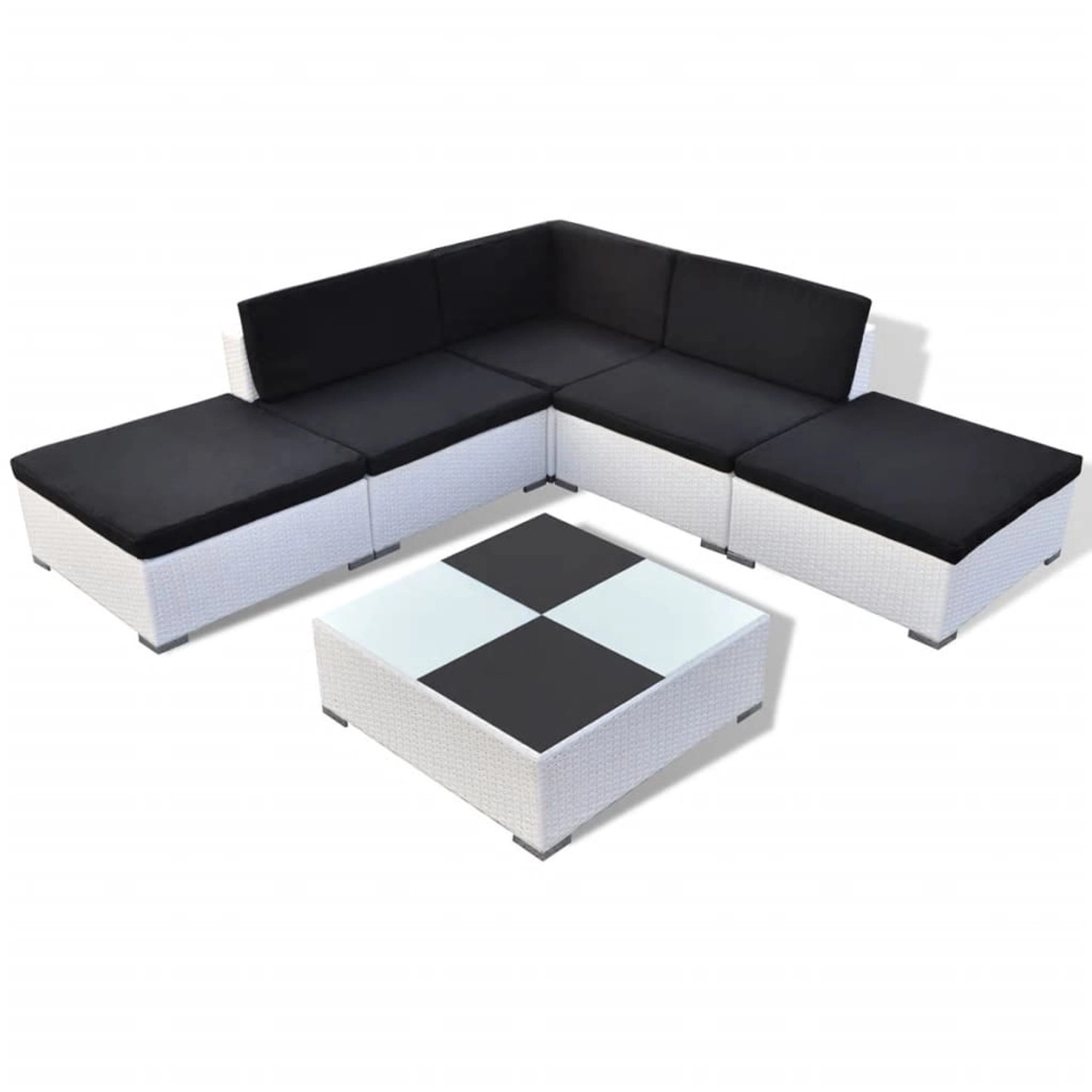vidaXL 6-tlg Garten-Lounge-Set mit Auflagen Poly Rattan Weiß Modell 1 vidaXL 6-tlg Garten-Lounge-Set mit Auflagen Poly Rattan Weiß Modell 1 von VIDAXL