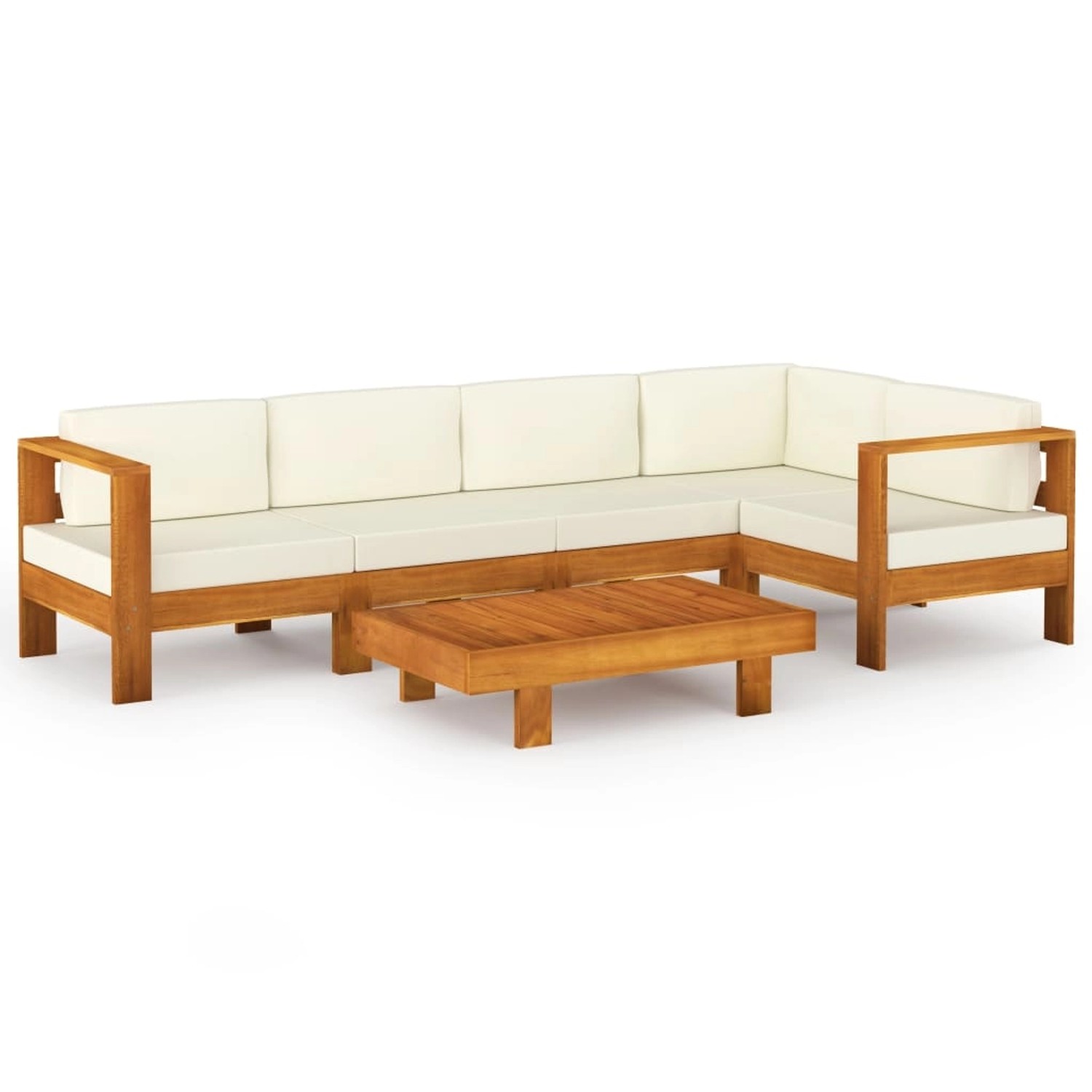 vidaXL 6-tlg Garten-Lounge-Set mit Creme Auflagen Massivholz Akazie Modell 1 vidaXL 6-tlg Garten-Lounge-Set mit Creme Auflagen Massivholz Akazie Modell 1 von VIDAXL