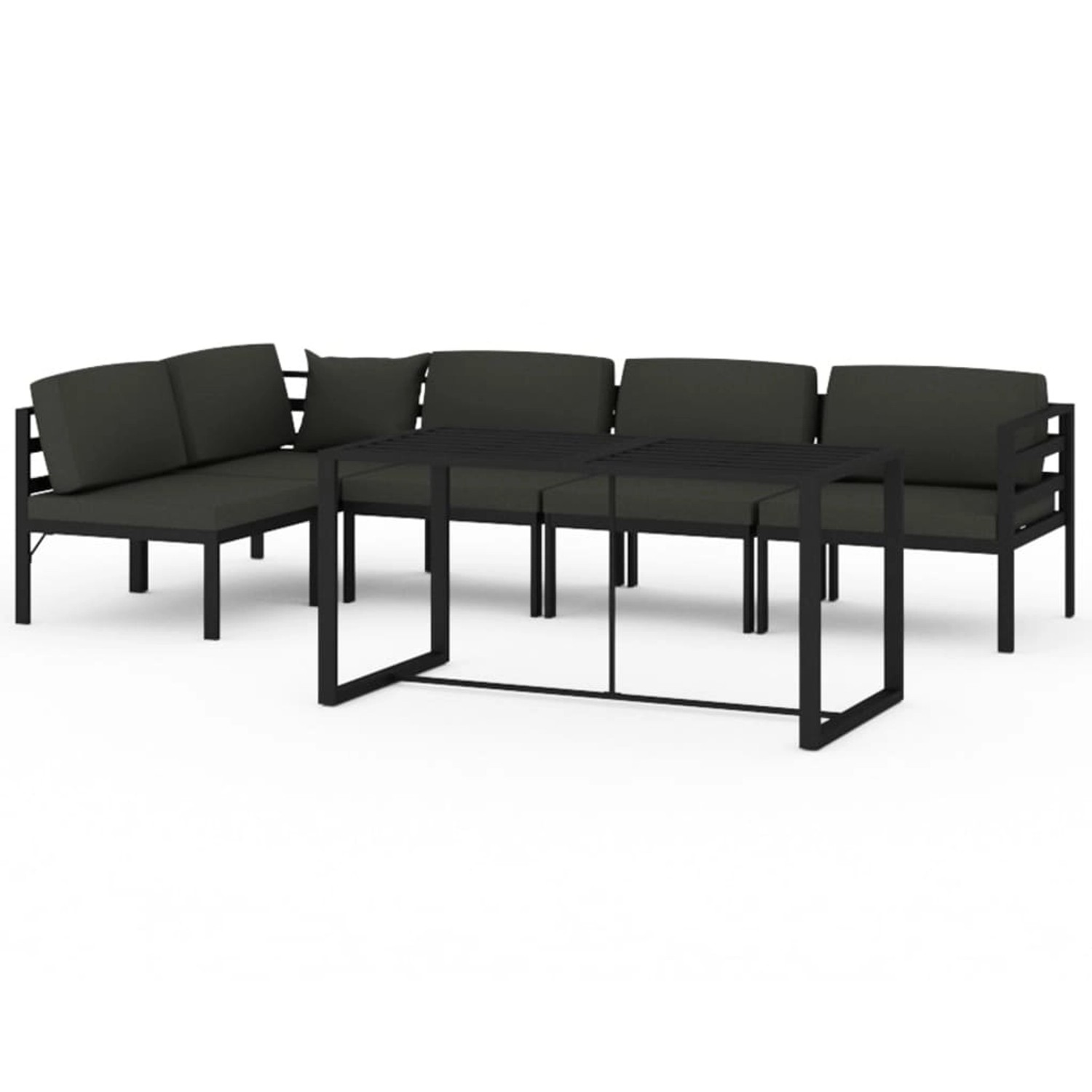 vidaXL 6-tlg Garten-Lounge-Set mit Kissen Aluminium Anthrazit Modell 10 vidaXL 6-tlg Garten-Lounge-Set mit Kissen Aluminium Anthrazit Modell 10 von VIDAXL