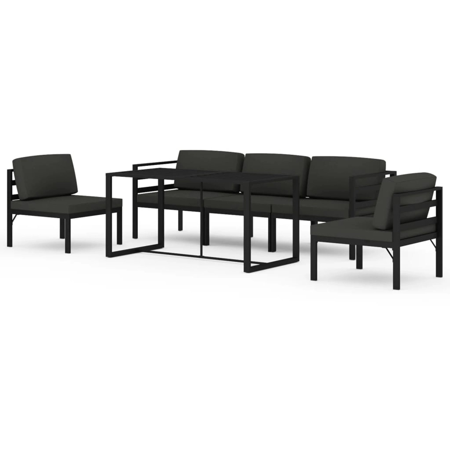 vidaXL 6-tlg Garten-Lounge-Set mit Kissen Aluminium Anthrazit Modell 11 vidaXL 6-tlg Garten-Lounge-Set mit Kissen Aluminium Anthrazit Modell 11 von VIDAXL