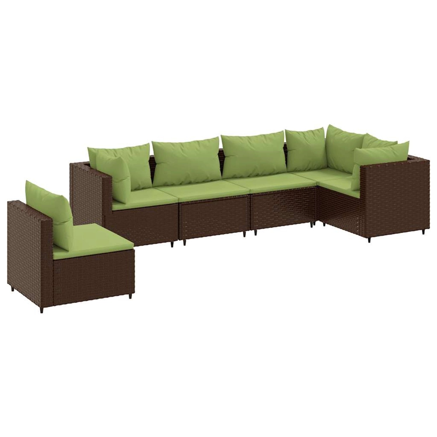 vidaXL 6-tlg Garten-Lounge-Set mit Kissen Braun Poly Rattan Modell 9 vidaXL 6-tlg Garten-Lounge-Set mit Kissen Braun Poly Rattan Modell 9 von VIDAXL