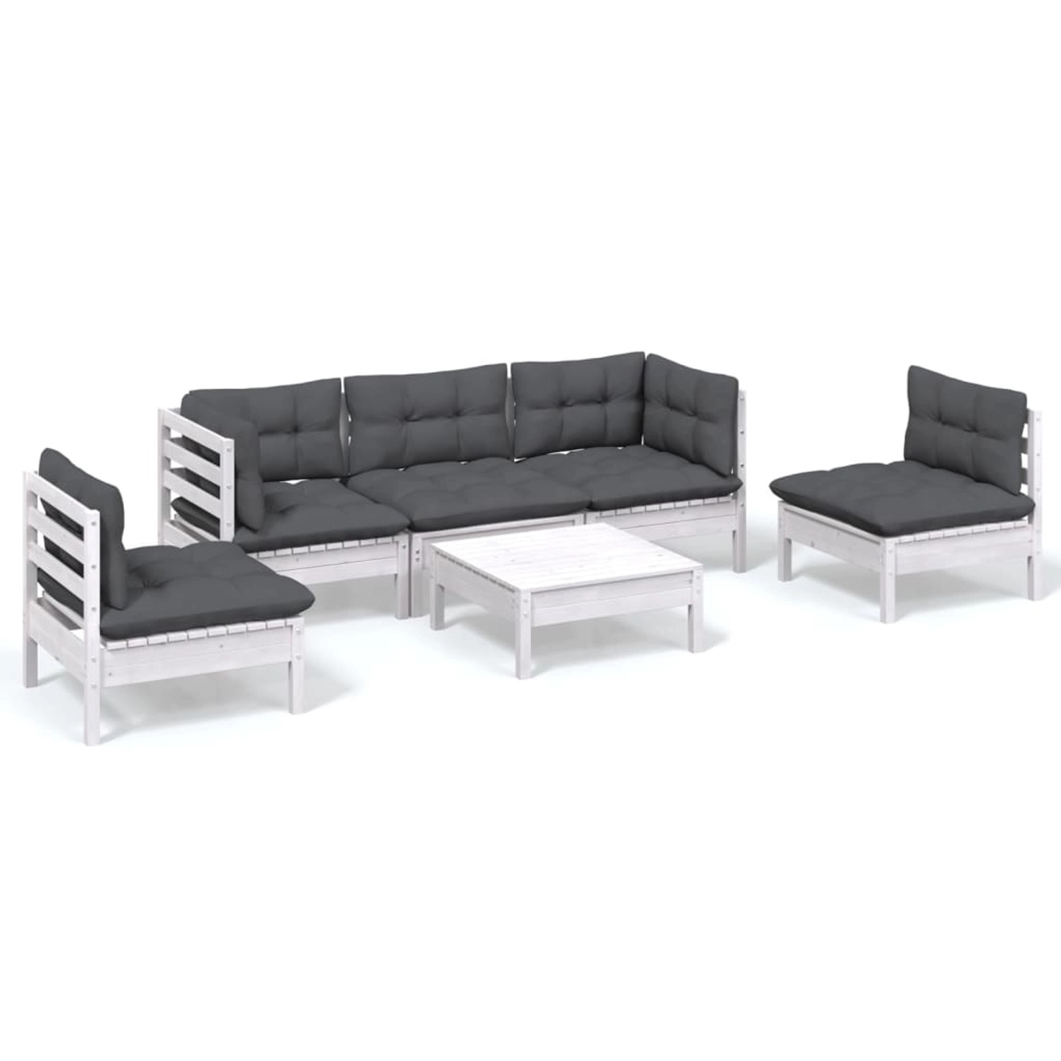 vidaXL 6-tlg Garten-Lounge-Set mit Kissen Kiefer Massivholz Modell 102 vidaXL 6-tlg Garten-Lounge-Set mit Kissen Kiefer Massivholz Modell 102 von VIDAXL