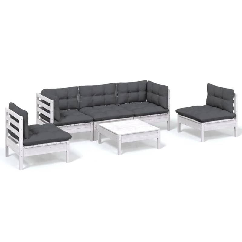 vidaXL 6-tlg Garten-Lounge-Set mit Kissen Kiefer Massivholz Modell 102 von VIDAXL