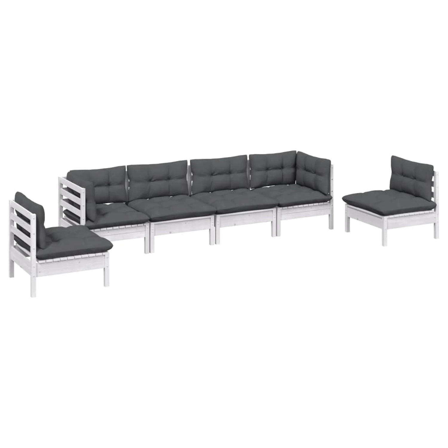 vidaXL 6-tlg Garten-Lounge-Set mit Kissen Kiefer Massivholz Modell 105 vidaXL 6-tlg Garten-Lounge-Set mit Kissen Kiefer Massivholz Modell 105 von VIDAXL
