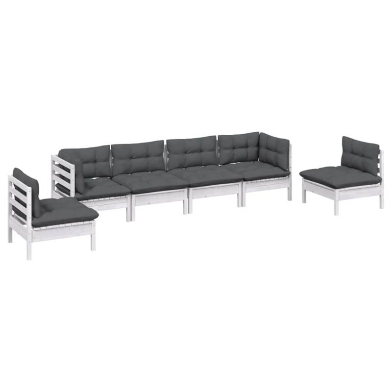 vidaXL 6-tlg Garten-Lounge-Set mit Kissen Kiefer Massivholz Modell 105 von VIDAXL