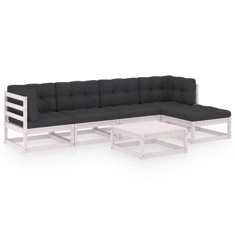 vidaXL 6-tlg Garten-Lounge-Set mit Kissen Kiefer Massivholz Modell 18 von VIDAXL