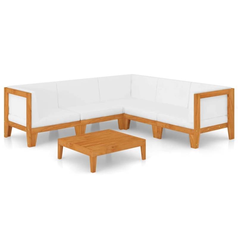 vidaXL 6-tlg Garten-Lounge-Set mit Kissen Massivholz Akazie Modell 1 von VIDAXL