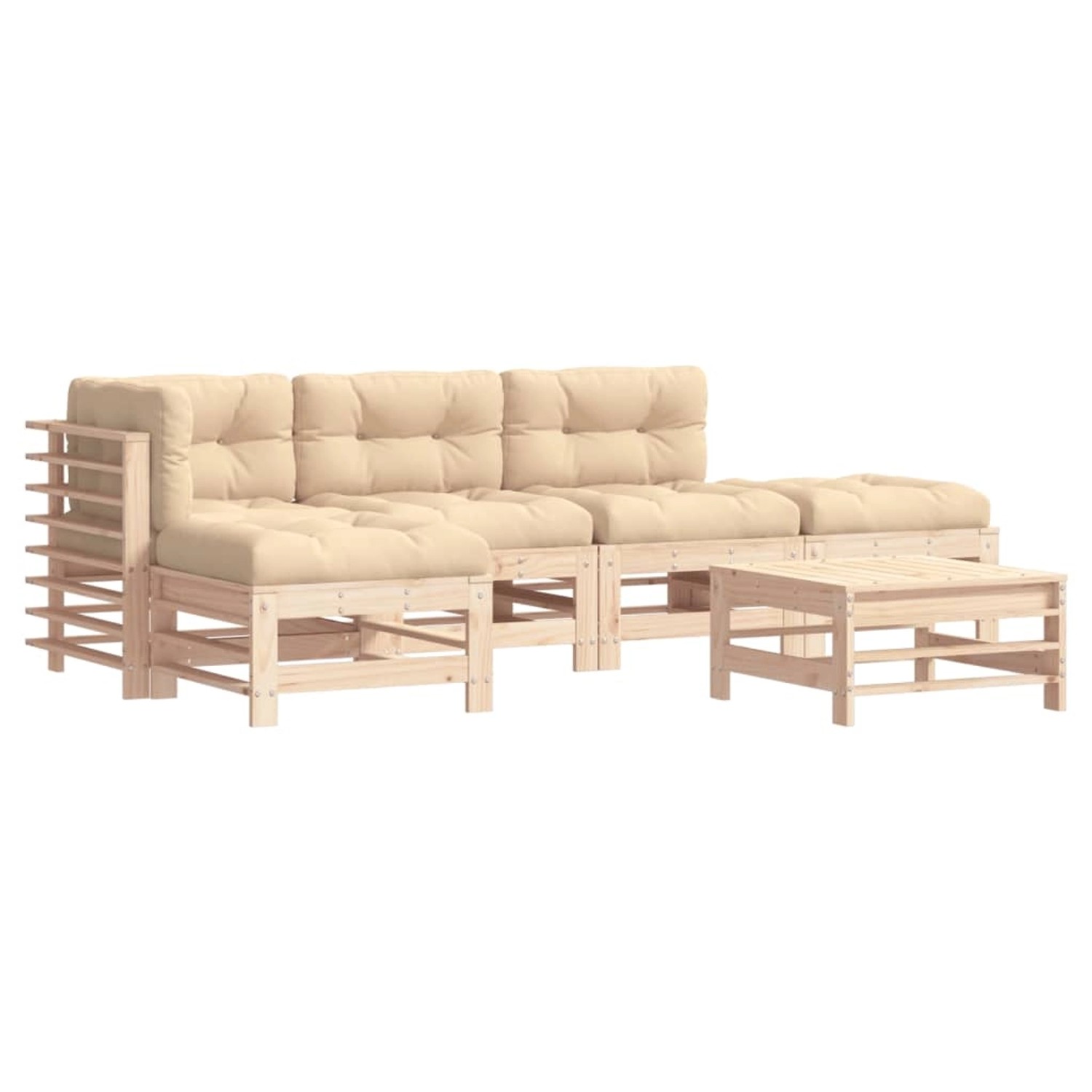 vidaXL 6-tlg Garten-Lounge-Set mit Kissen Massivholz Modell 6 vidaXL 6-tlg Garten-Lounge-Set mit Kissen Massivholz Modell 6 von VIDAXL